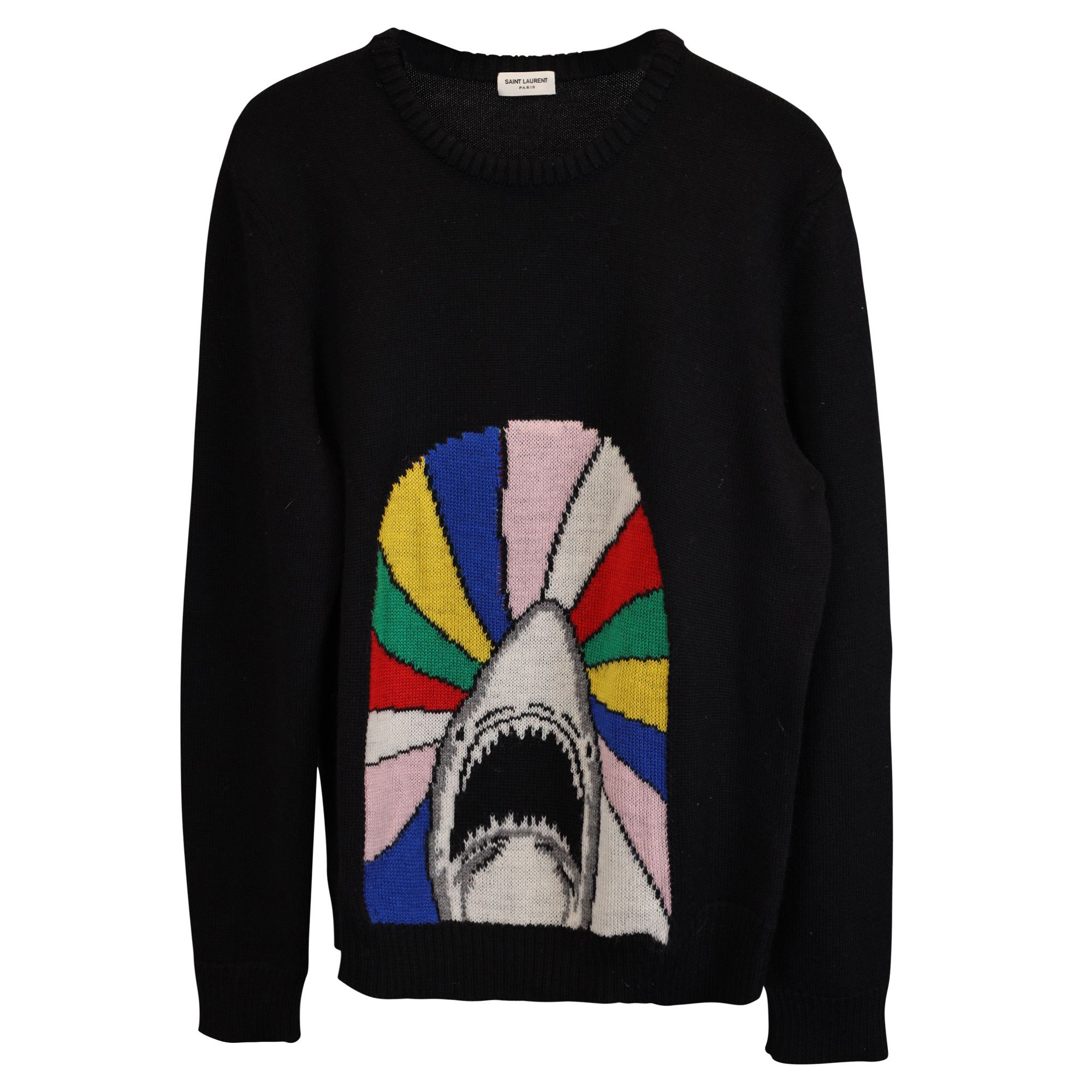 Saint Laurent Paris Saint Laurent Paris Sweet Dreams Shark Knitted Sweater in Bl Size US XXL / EU 58 / 5 - 2 Thumbnail