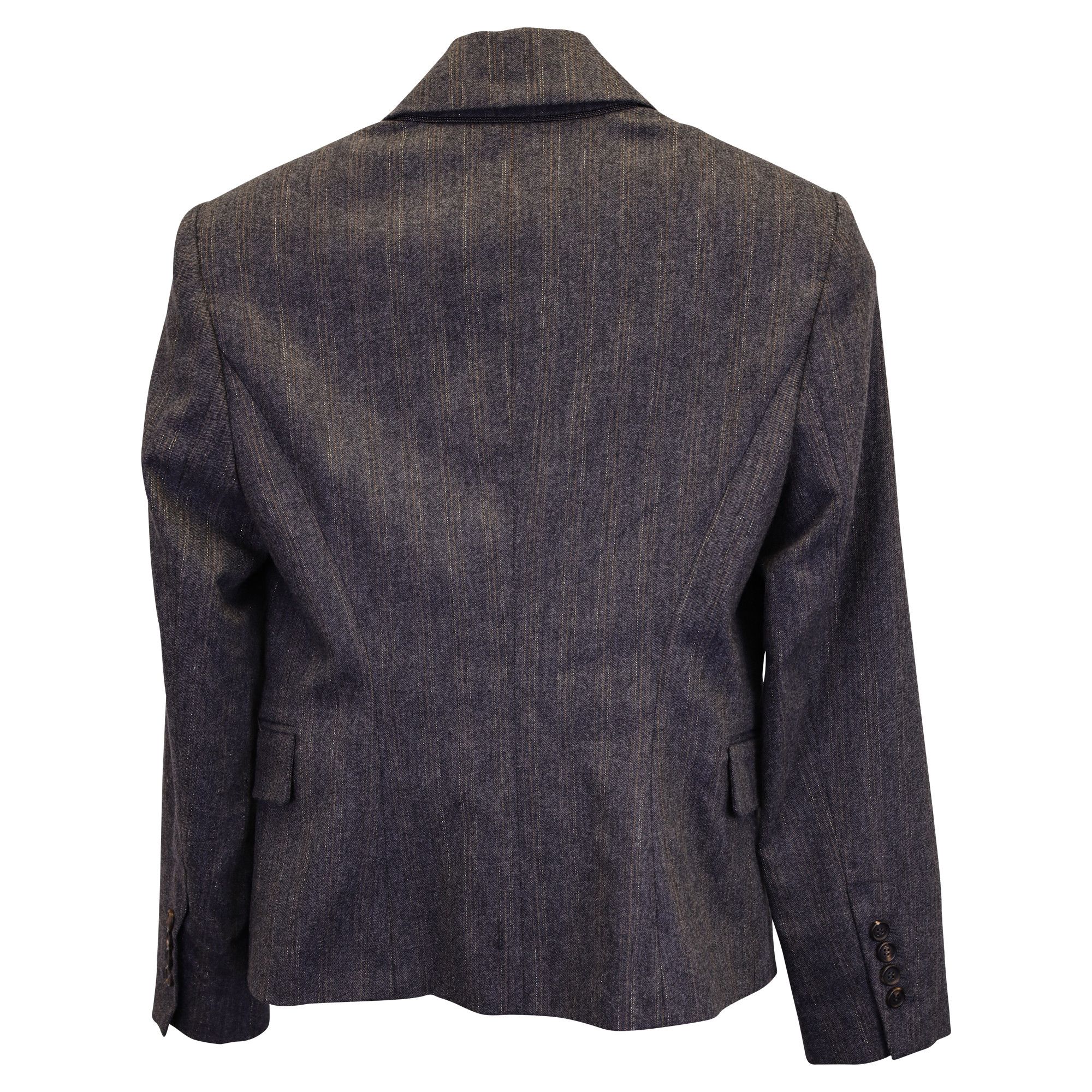Brunello Cucinelli Brunello Cucinelli Pinstripe Blazer Jacket in Grey Wool Size XS / US 0-2 / IT 36-38 - 2 Thumbnail