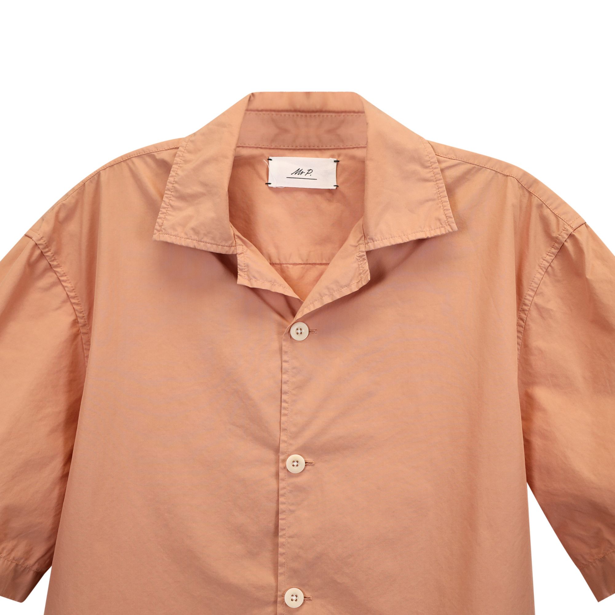 Mr P. Mr. P Camp Collar Garment-Dyed Shirt in Coral Cotton Size US L / EU 52-54 / 3 - 2 Thumbnail
