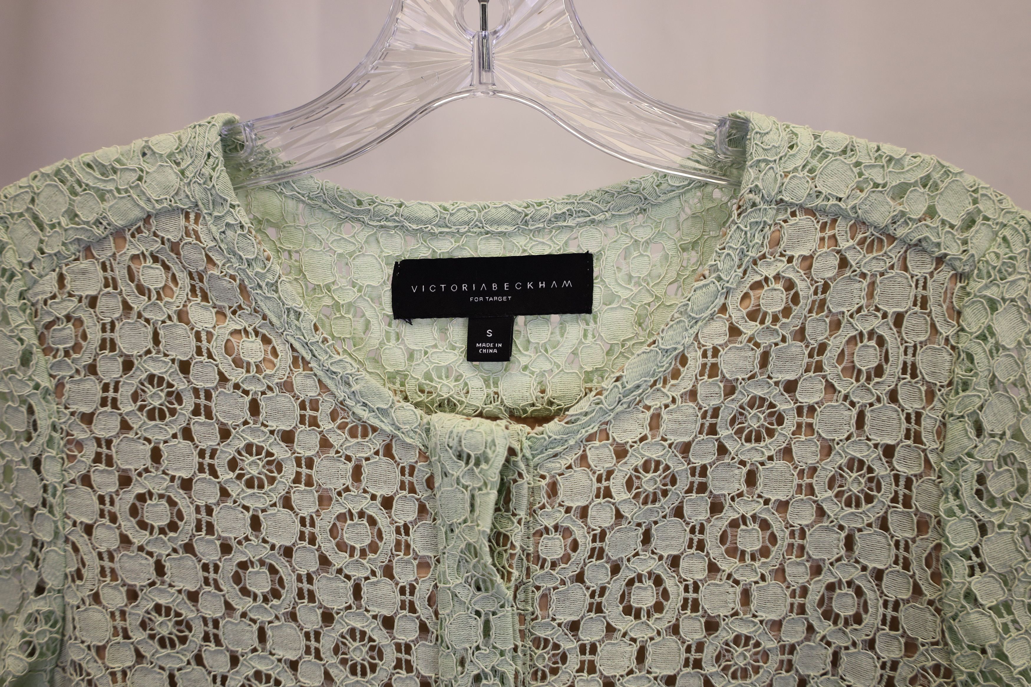 Victoria Beckham Victoria Beckham for Target Lace Mini Dress in Mint Cotton Size S / US 4 / IT 40 - 3 Thumbnail
