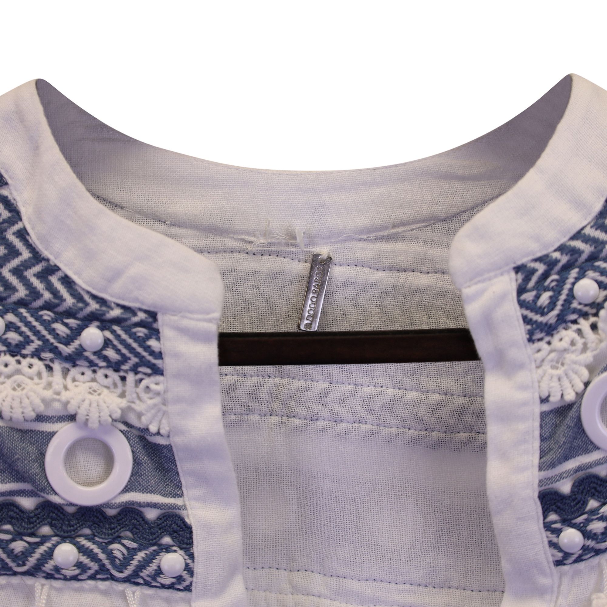 Dodo Bar Or Dodo Bar Or Tassel Detail Top in White Cotton Size S / US 4 / IT 40 - 3 Thumbnail