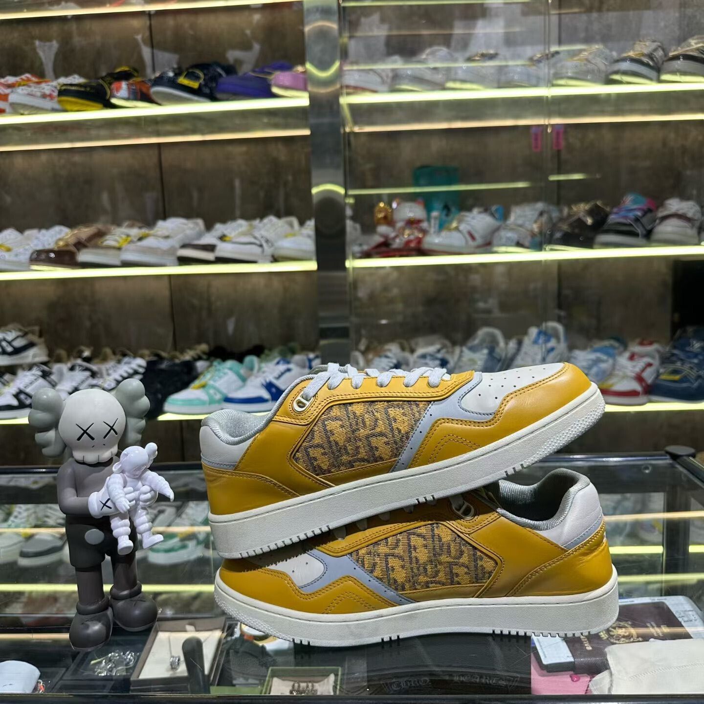 Dior Dior Printed Yellow Lowtop Sneakers it_42 Women Size US 12 / IT 42 - 5 Thumbnail