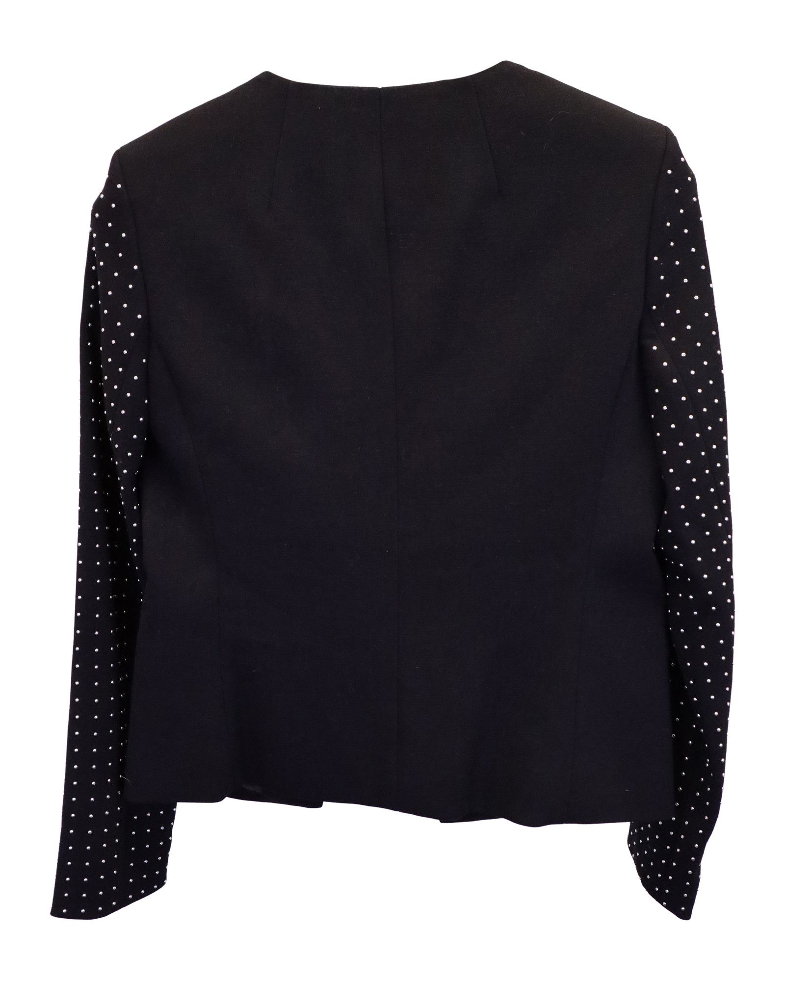 Michael Kors Michael Kors Studded Sleeve Blazer in Black Polyester Size M / US 6-8 / IT 42-44 - 3 Thumbnail