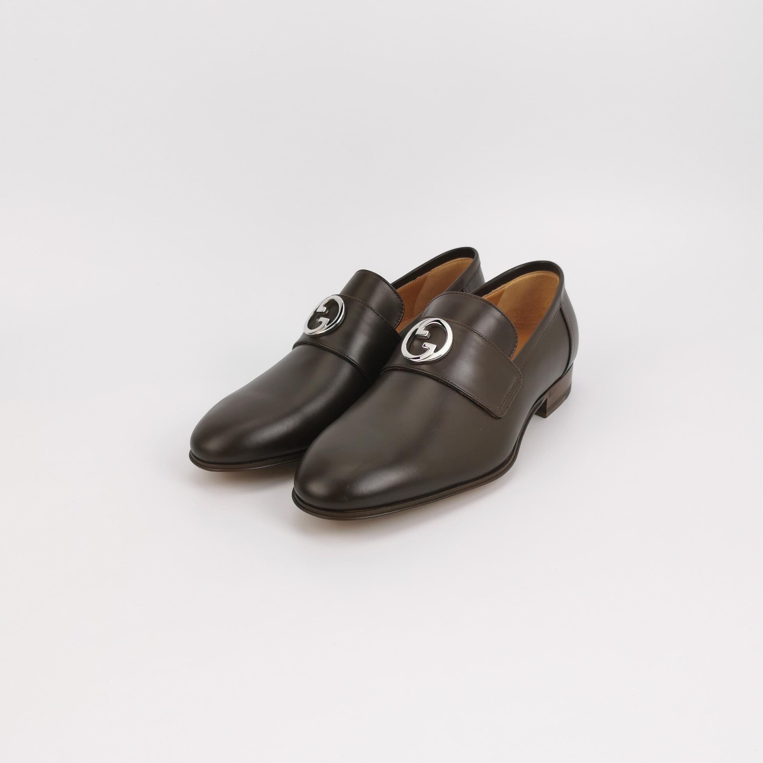 Gucci Gucci Interlocking G Leather Loafers Size 38.5 Size US 5.5 / EU 38 - 3 Thumbnail