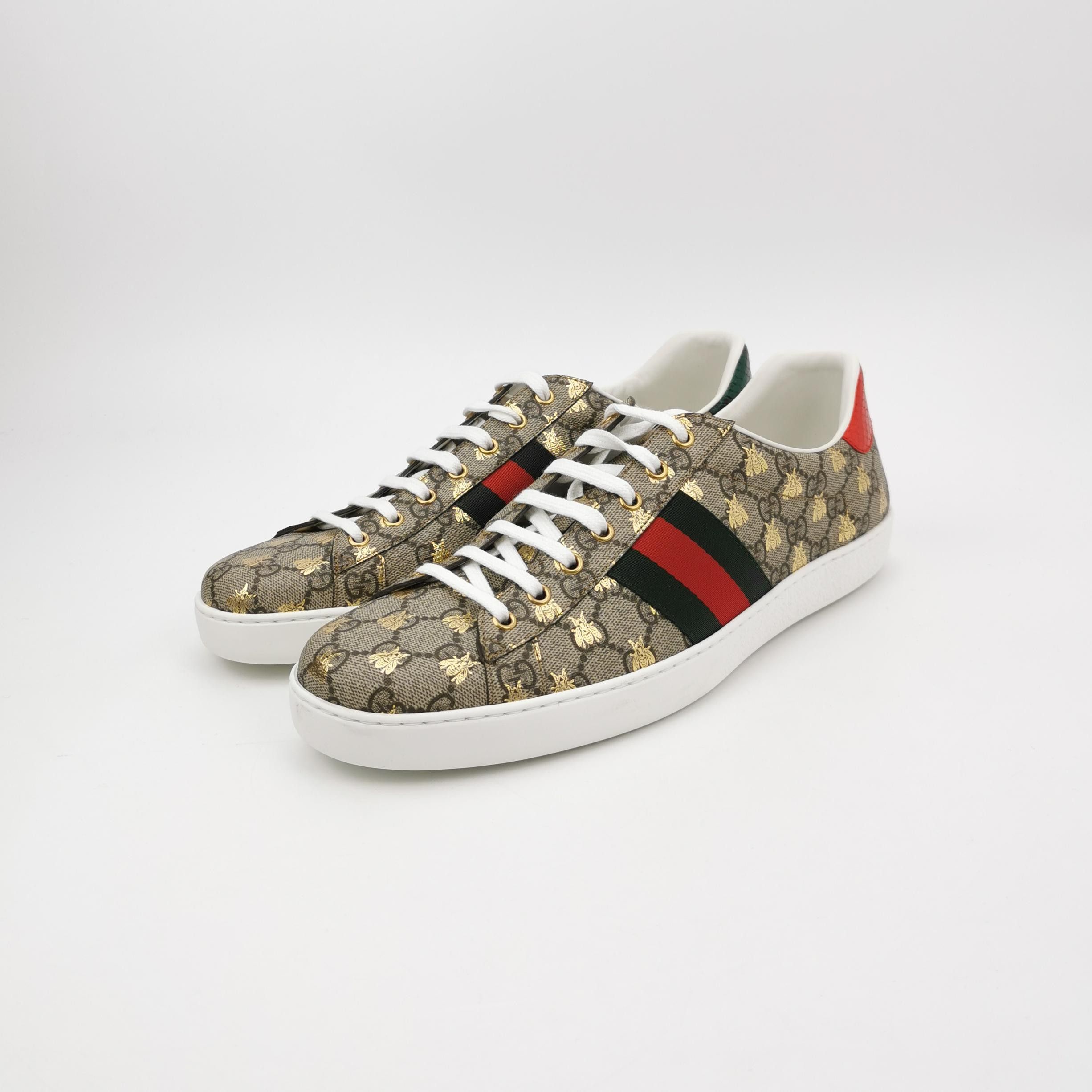 Gucci Gucci Bee Pattern Ace Sneakers 47 Size US 14 / EU 47 - 3 Thumbnail