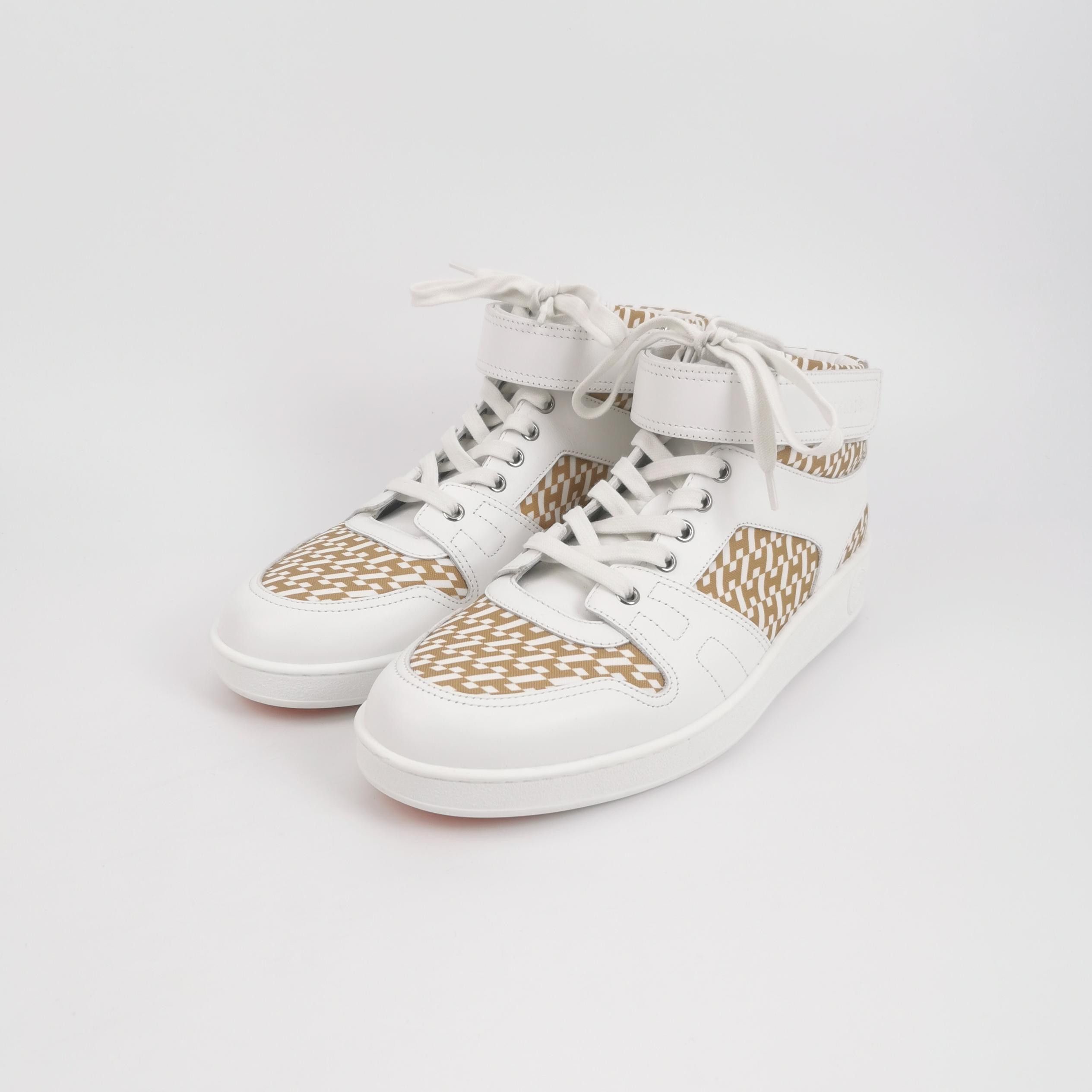 Hermes Hermes Freestyle Patterned High Top Sneakers 42 Size US 9 / EU 42 - 3 Thumbnail