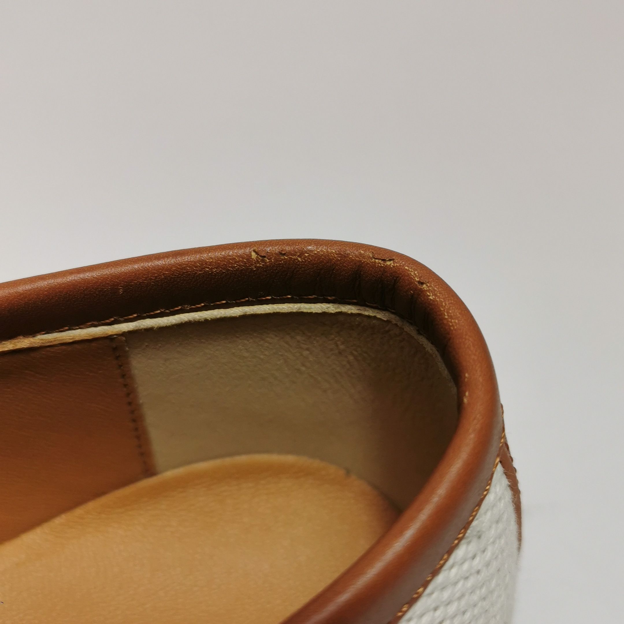 Gucci Gucci Canvas & Leather Horsebit Loafers 39 Size US 6 / EU 39 - 8 Thumbnail