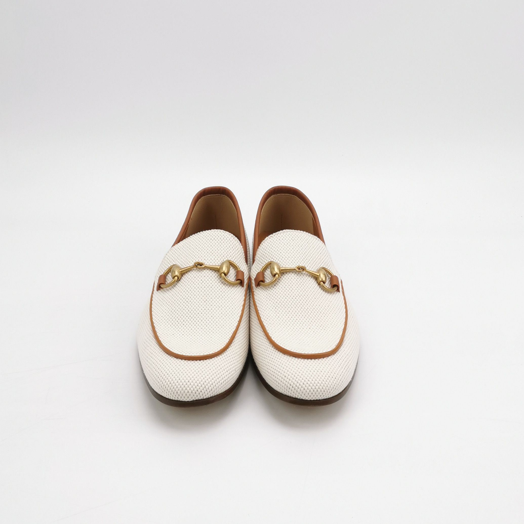 Gucci Gucci Canvas & Leather Horsebit Loafers 39 Size US 6 / EU 39 - 4 Thumbnail