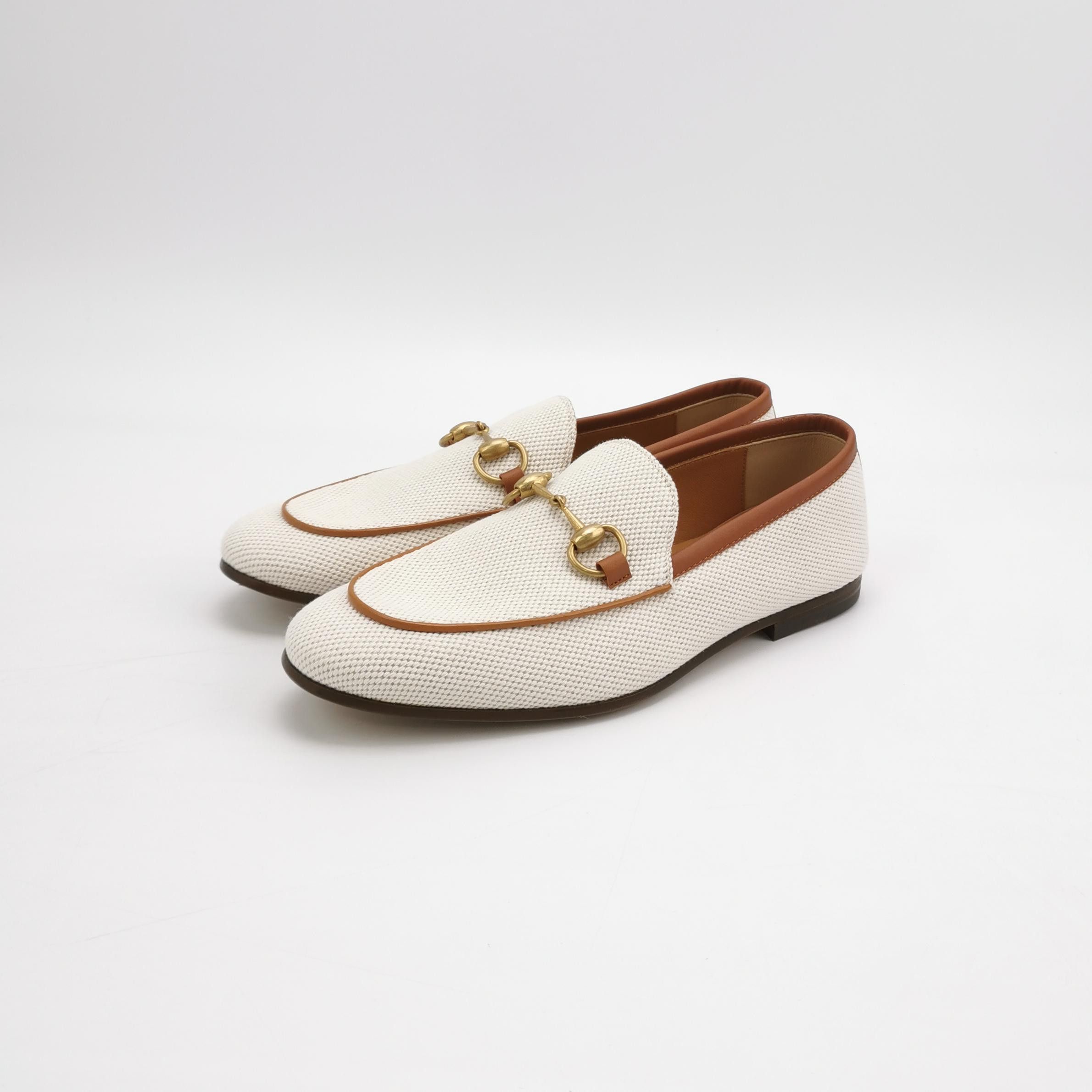 Gucci Gucci Canvas & Leather Horsebit Loafers 39 Size US 6 / EU 39 - 3 Thumbnail