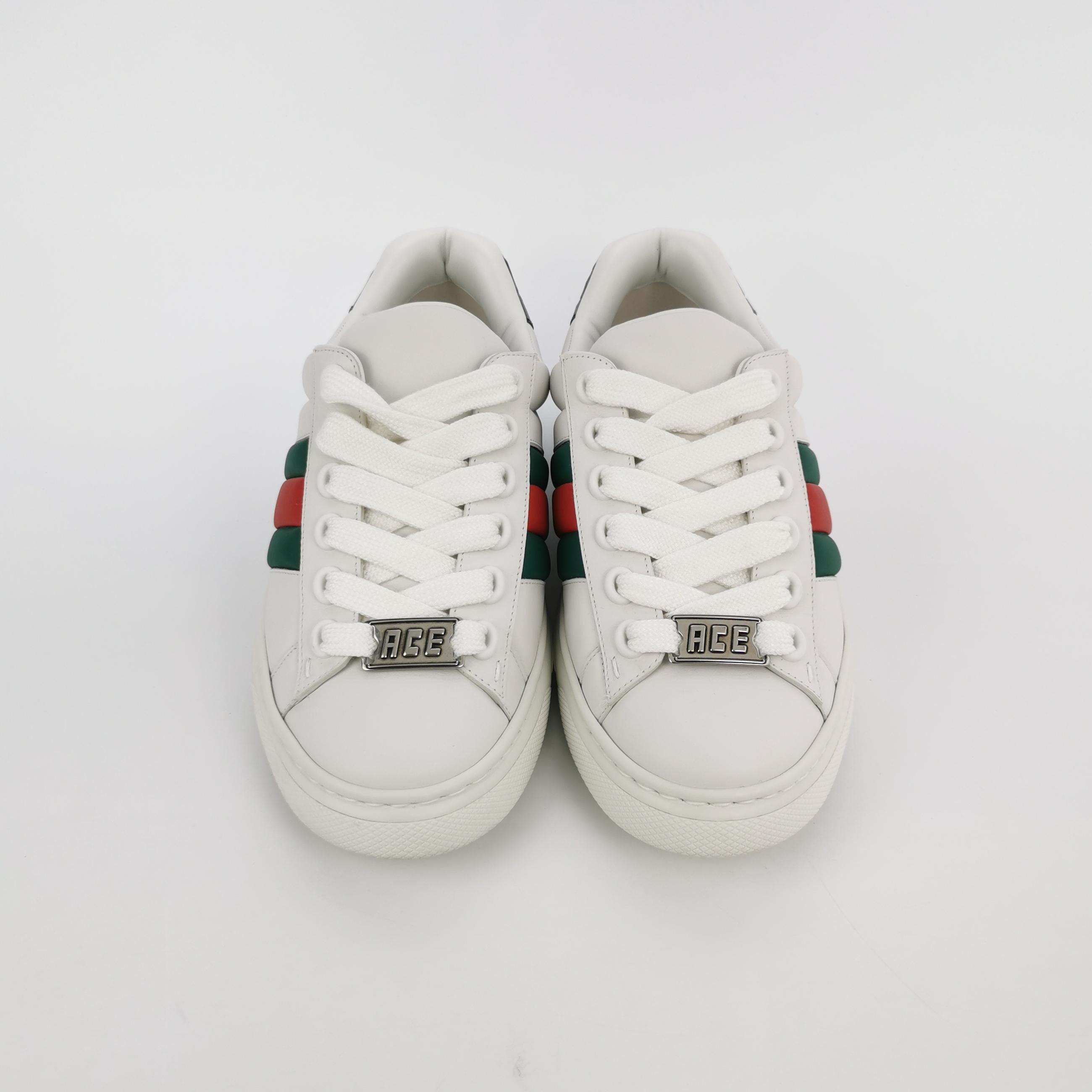Gucci Gucci Ace Web Leather Sneakers US 10.5 Size US 10 / EU 43 - 4 Thumbnail