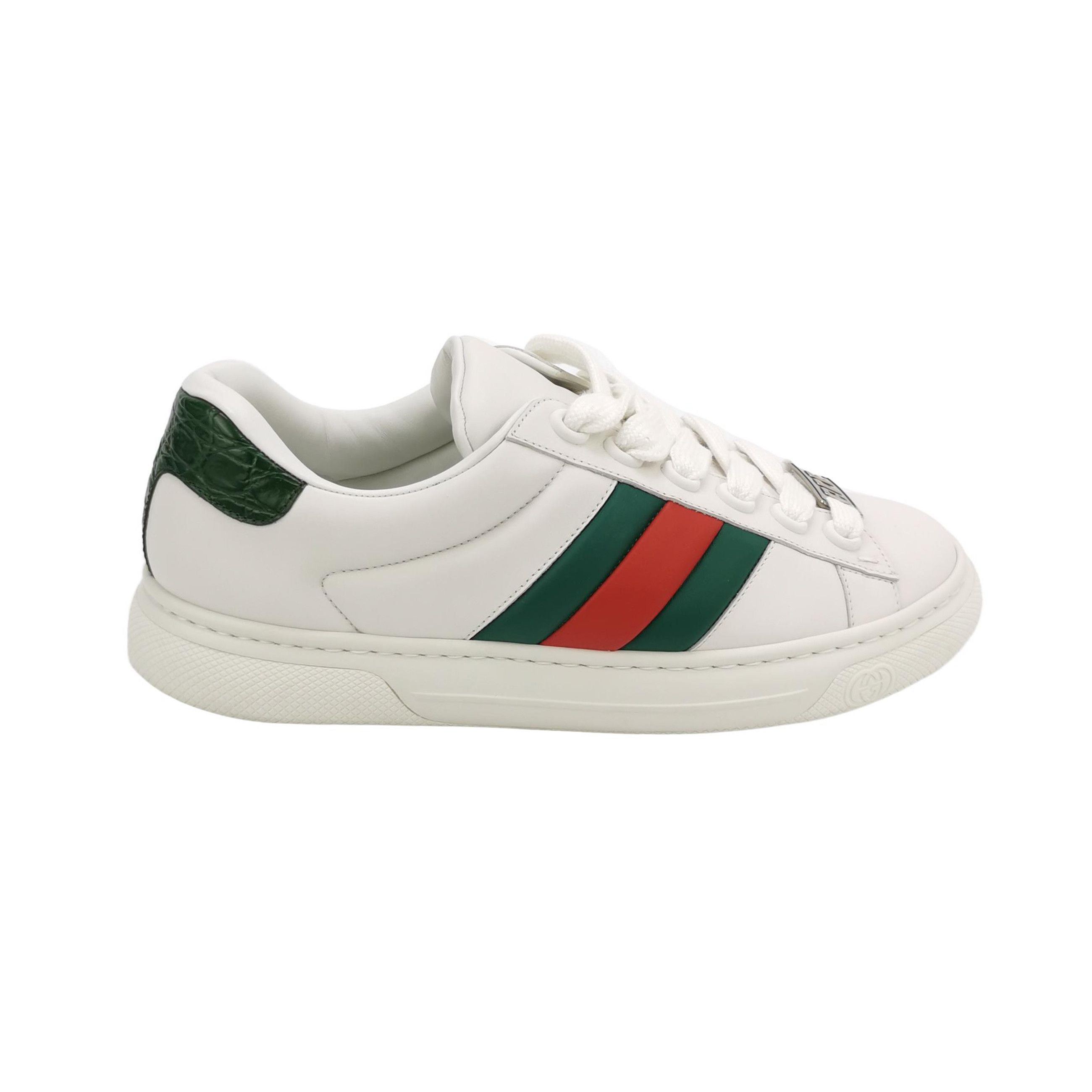 Gucci Gucci Ace Web Leather Sneakers US 10.5 Size US 10 / EU 43 - 2 Thumbnail