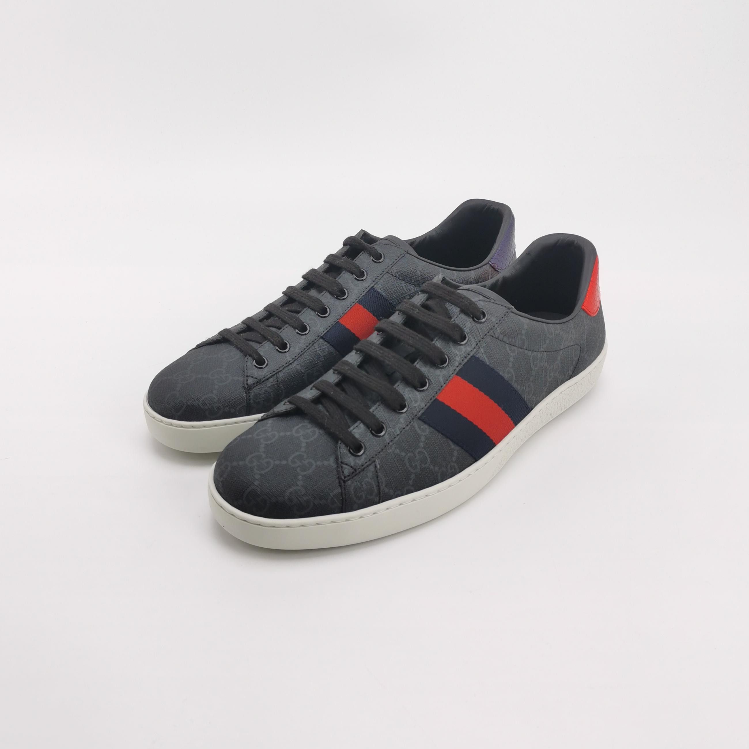 Gucci Gucci GG Supreme Ace Web Sneakers EU 45.5 Size US 12 / EU 45 - 3 Thumbnail