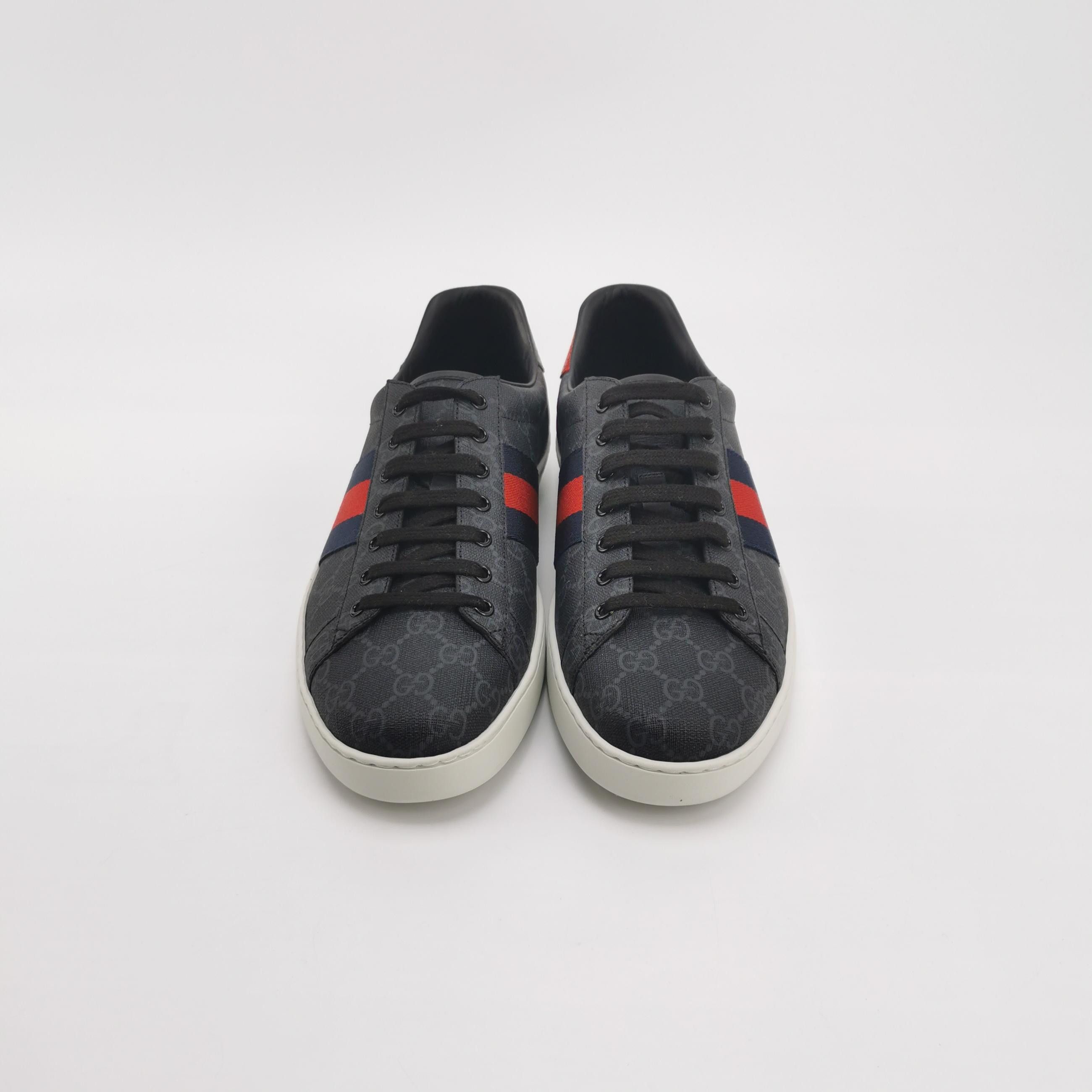 Gucci Gucci GG Supreme Ace Web Sneakers EU 45.5 Size US 12 / EU 45 - 4 Thumbnail