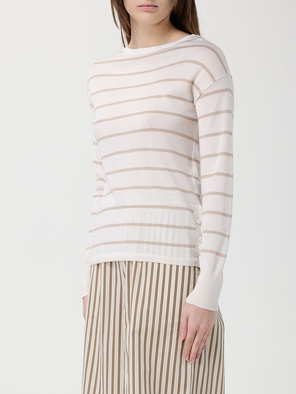 Max Mara Max Mara Sweater Woman Beige Size M / US 6-8 / IT 42-44 - 4 Thumbnail