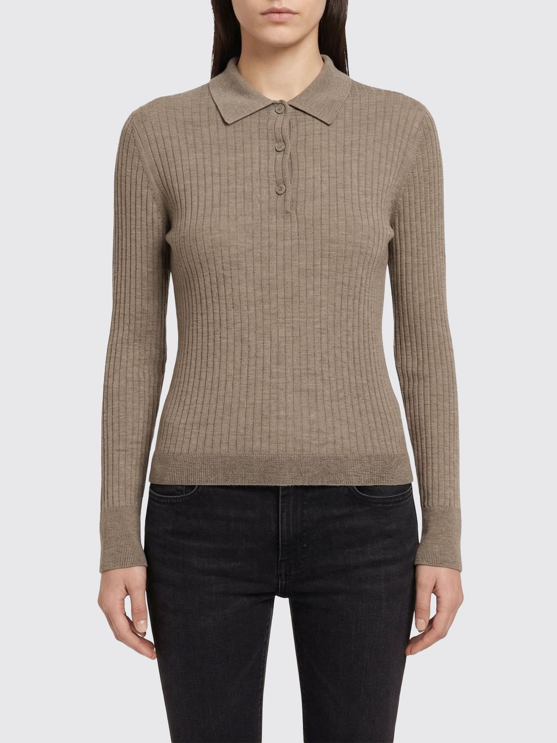 Max Mara Max Mara Polo Shirt Woman Brown Size L / US 10 / IT 46 - 3 Thumbnail