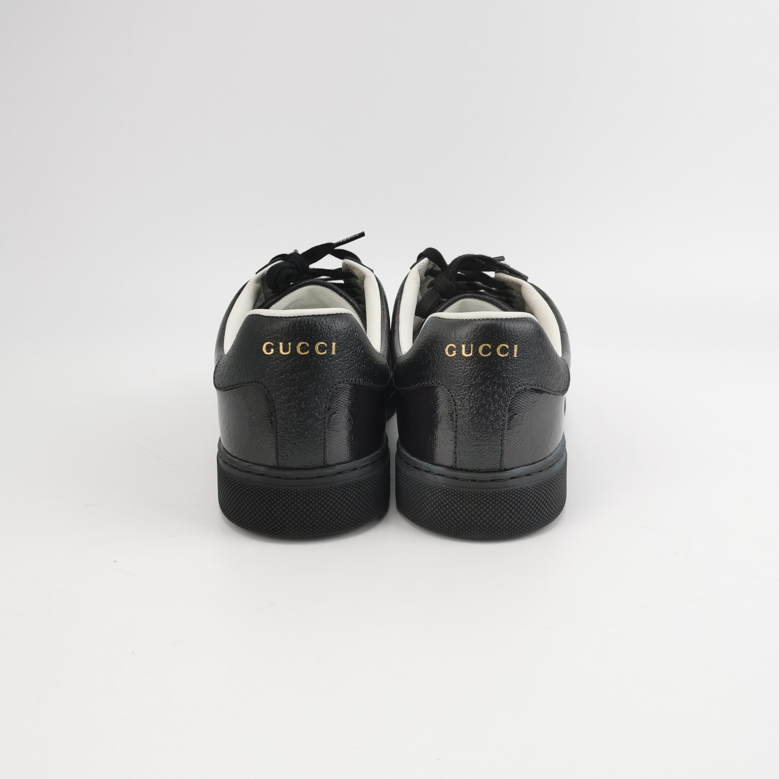 Gucci Gucci Ace Web Stripe Leather Sneakers EU 43 Size US 10 / EU 43 - 5 Thumbnail