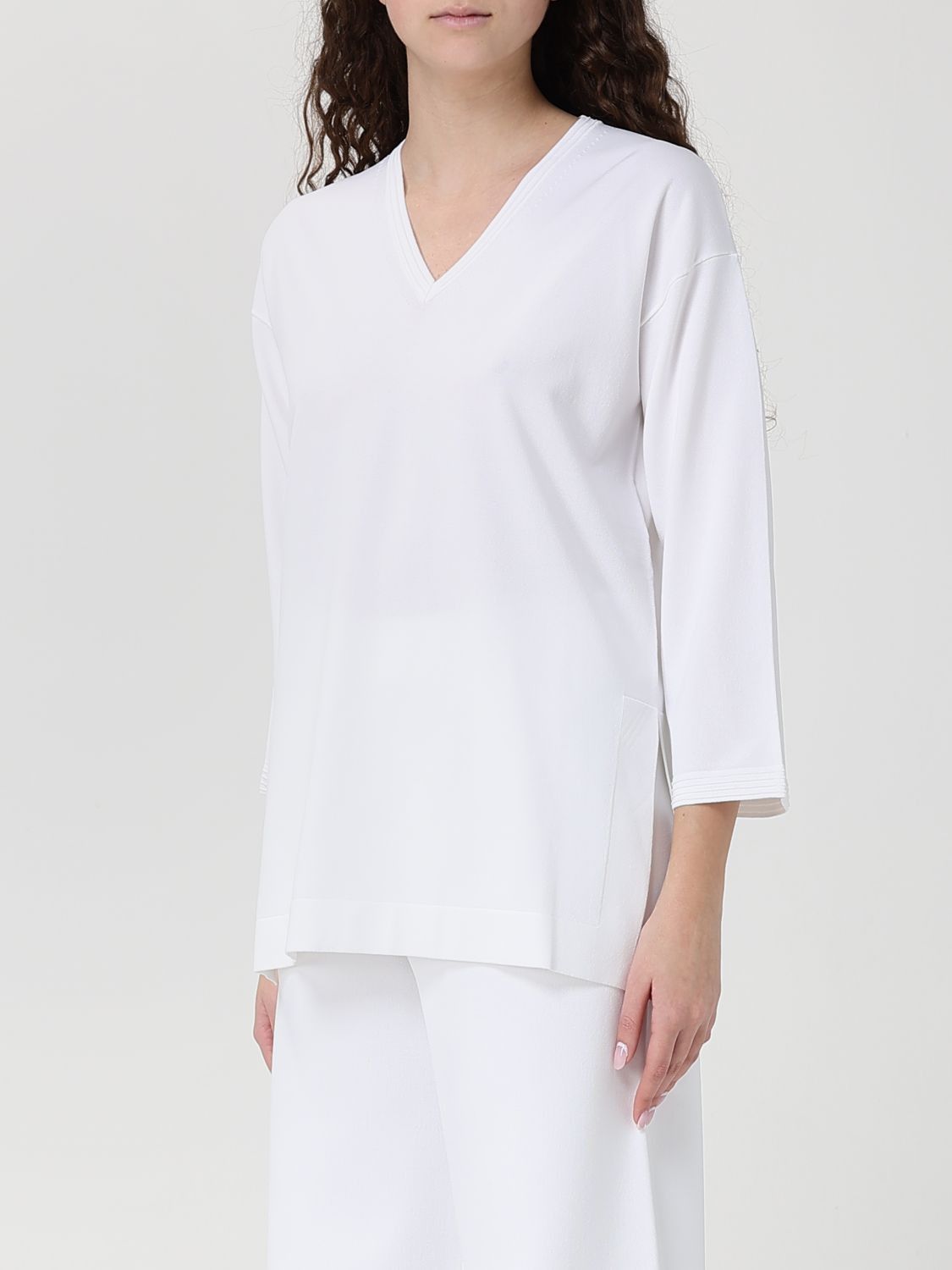 Max Mara Max Mara Sweater Woman White Size L / US 10 / IT 46 - 4 Thumbnail