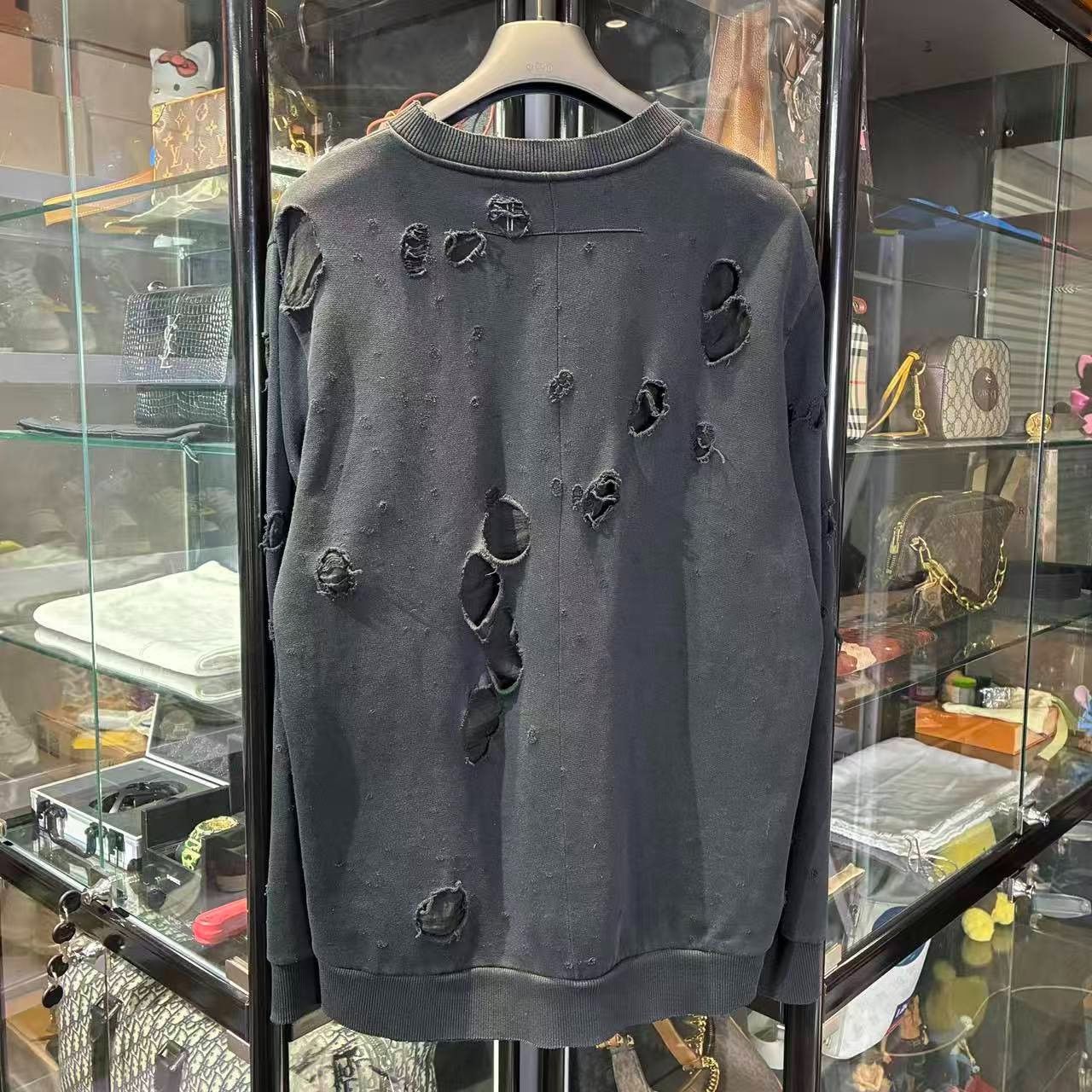 Givenchy Givenchy Distressed Black Hoodie s Men Size US S / EU 44-46 / 1 - 2 Thumbnail