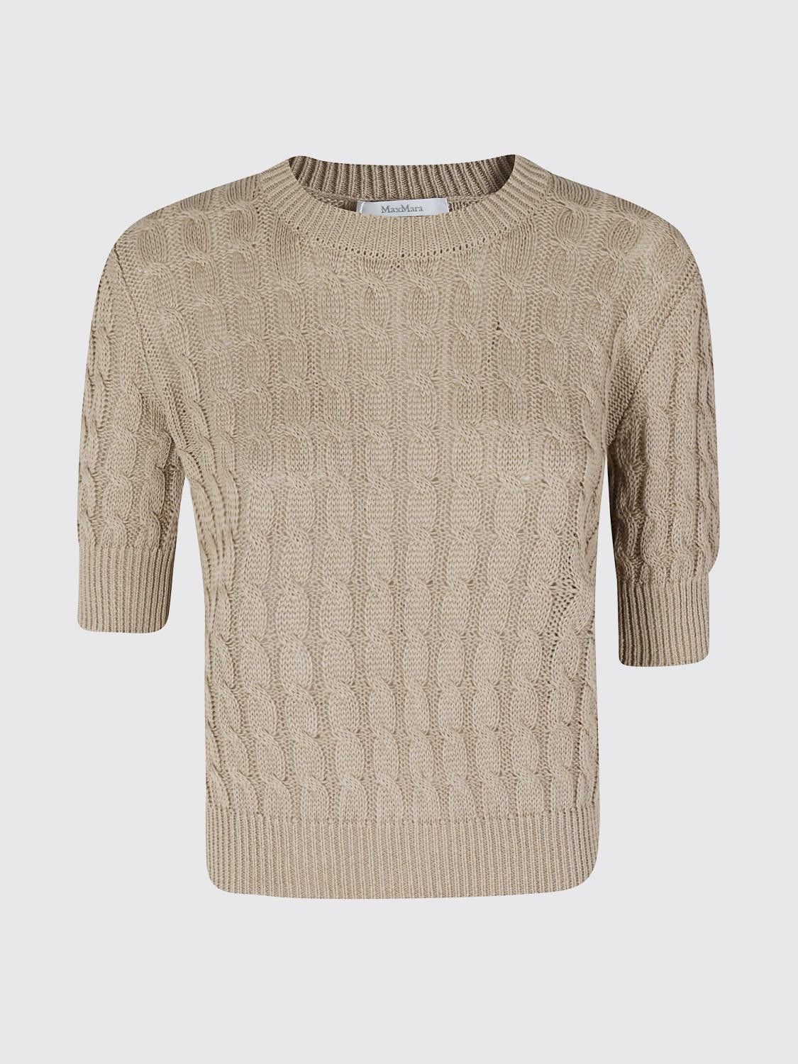 Max Mara Max Mara Sweater Woman Cream Size L / US 10 / IT 46 - 2 Thumbnail