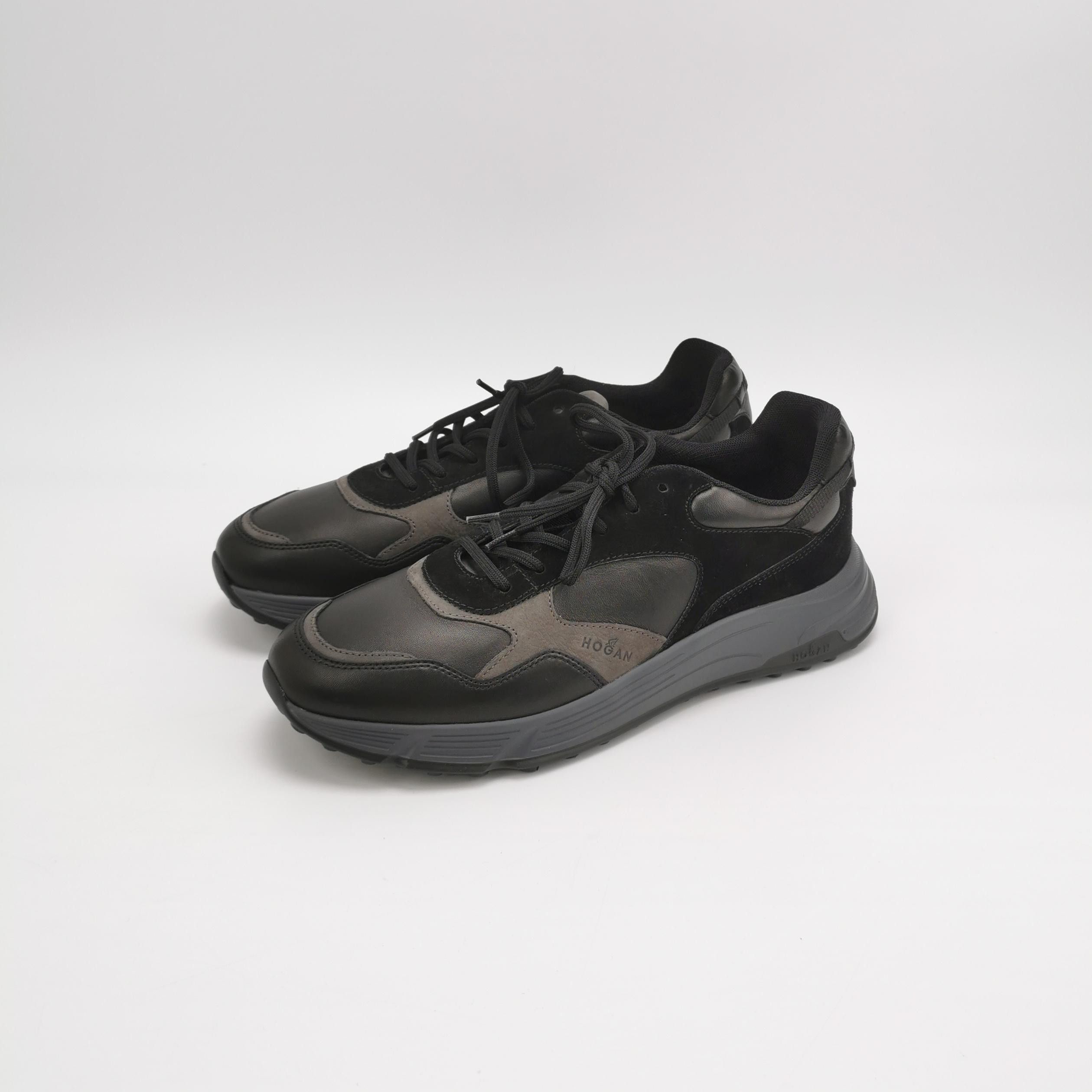 Hogan Hogan Black Leather Suede Low Top Sneakers EU 43 Size US 10 / EU 43 - 3 Thumbnail