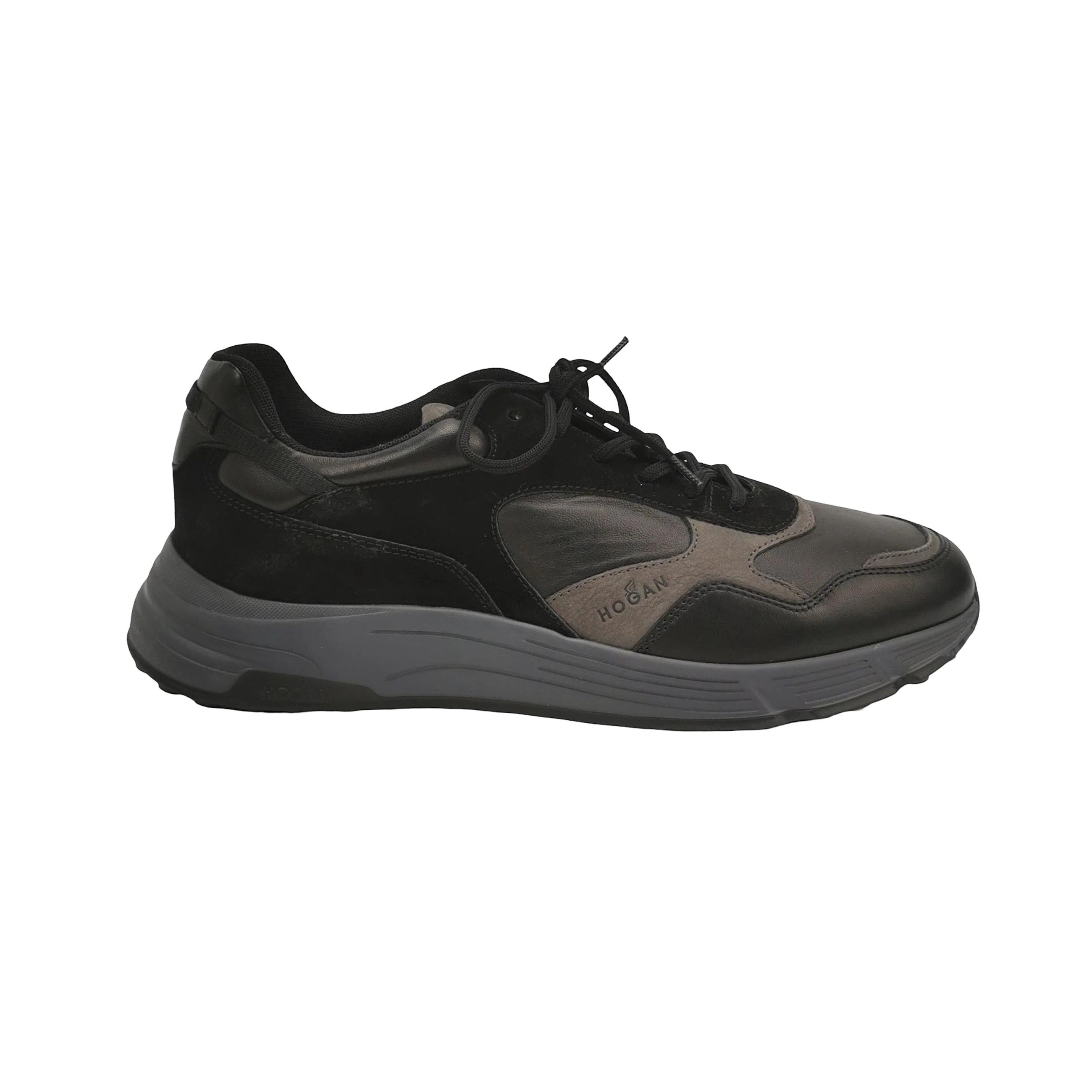 Hogan Hogan Black Leather Suede Low Top Sneakers EU 43 Size US 10 / EU 43 - 2 Thumbnail
