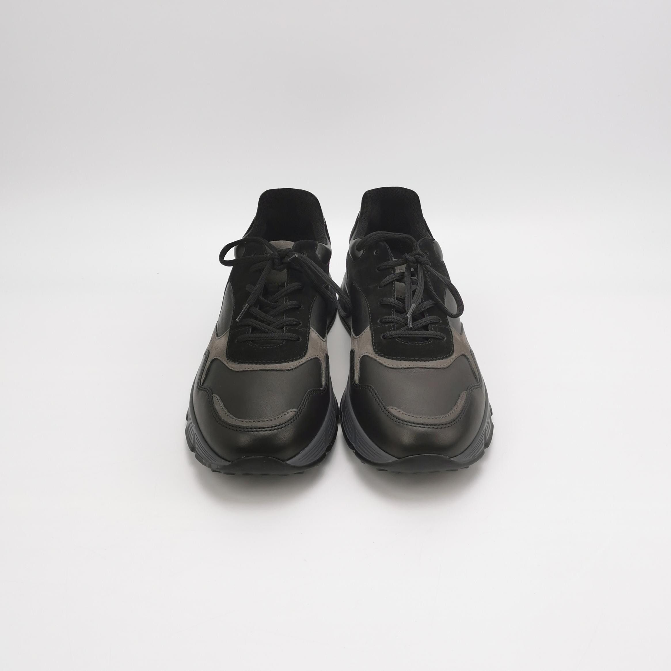 Hogan Hogan Black Leather Suede Low Top Sneakers EU 43 Size US 10 / EU 43 - 4 Thumbnail