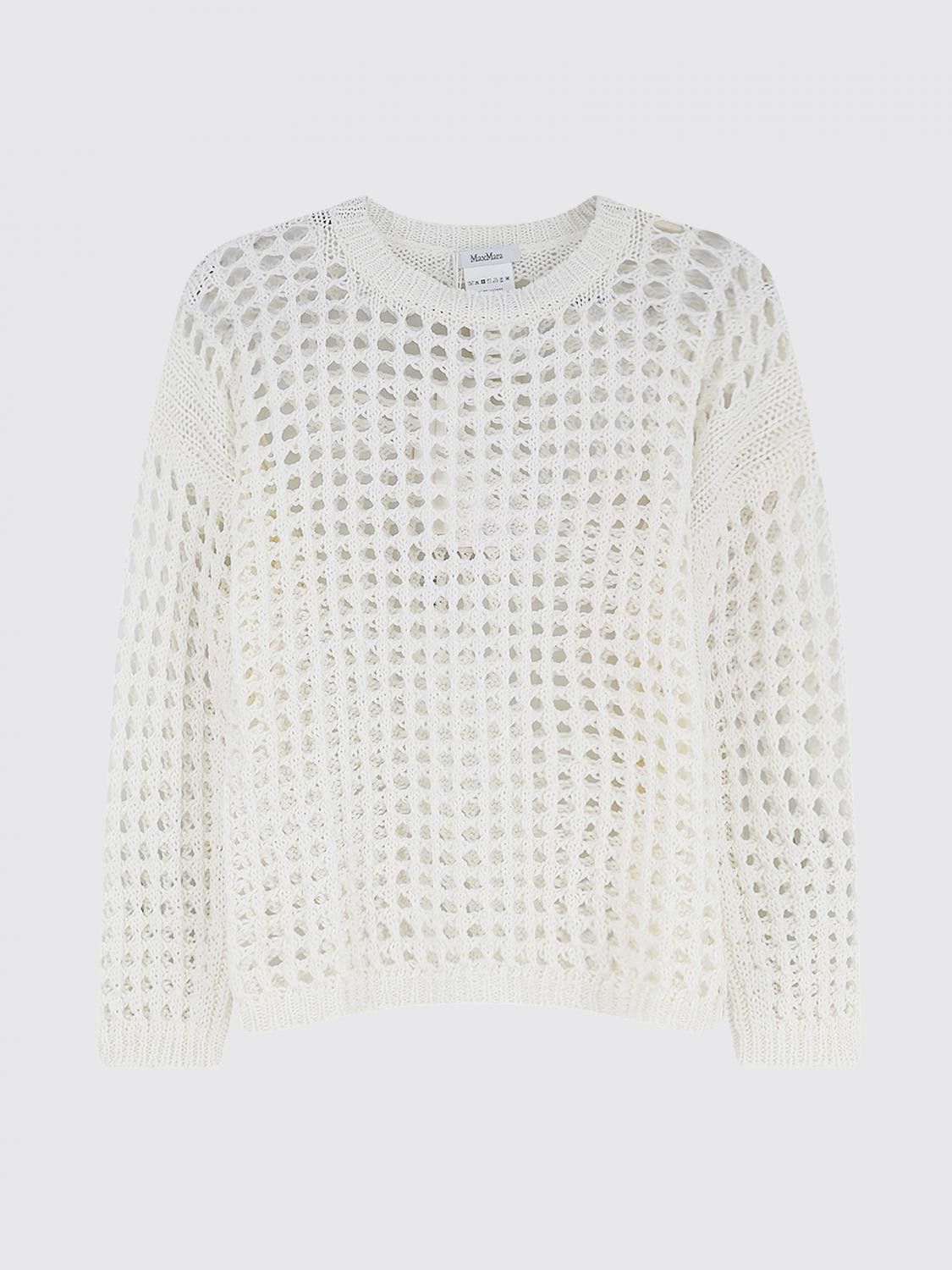 Max Mara Max Mara Sweater Woman White Size S / US 4 / IT 40 - 2 Thumbnail