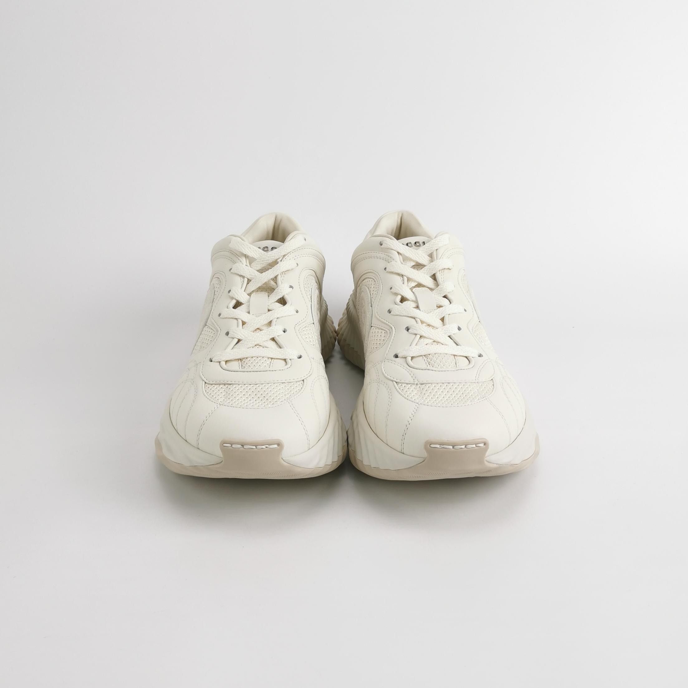 Gucci Gucci Leather Mesh Interlocking G Sneakers EU 41.5 Size US 8 / EU 41 - 4 Thumbnail