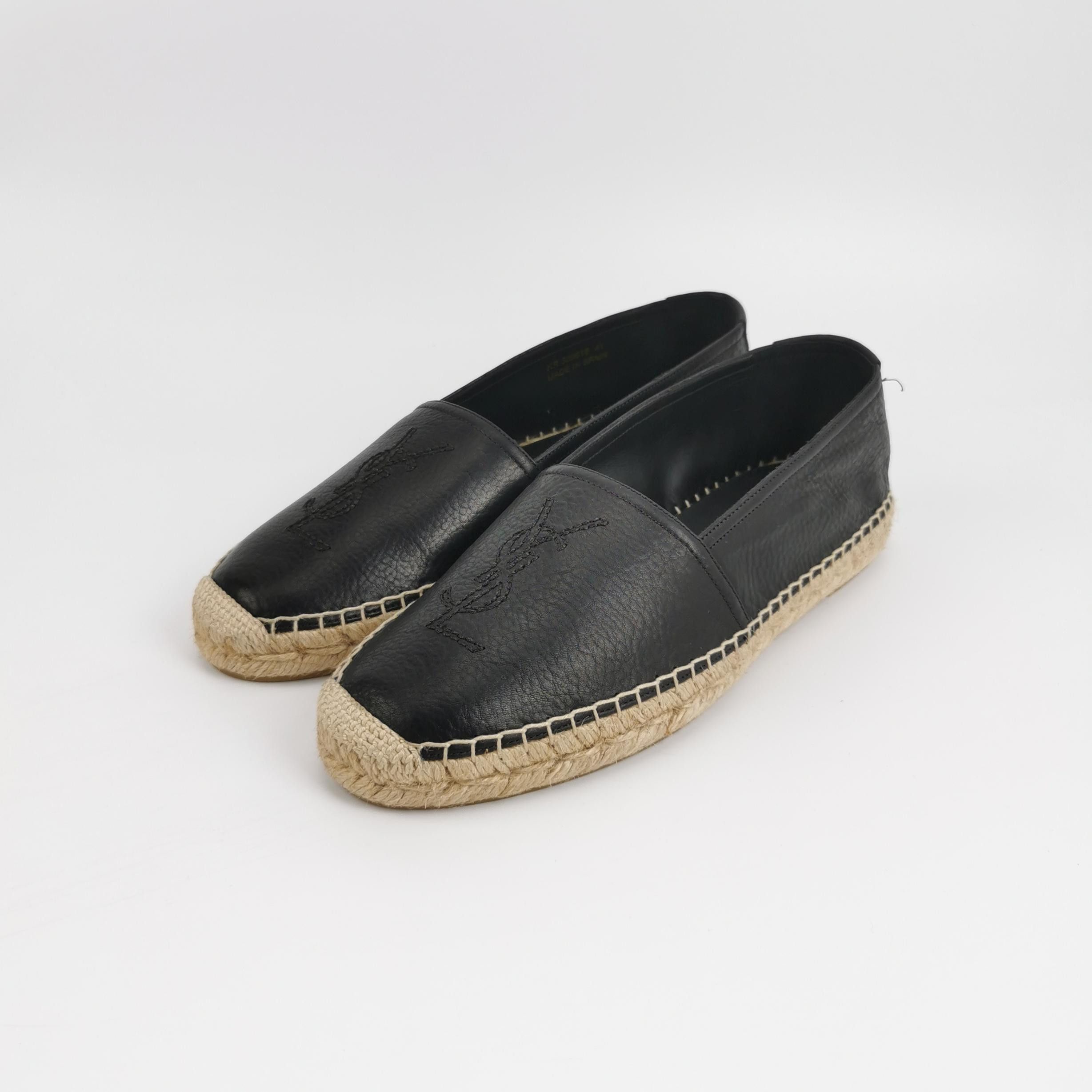 Saint Laurent Paris Saint Laurent Monogram Leather Espadrilles 41 Size US 8 / EU 41 - 3 Thumbnail