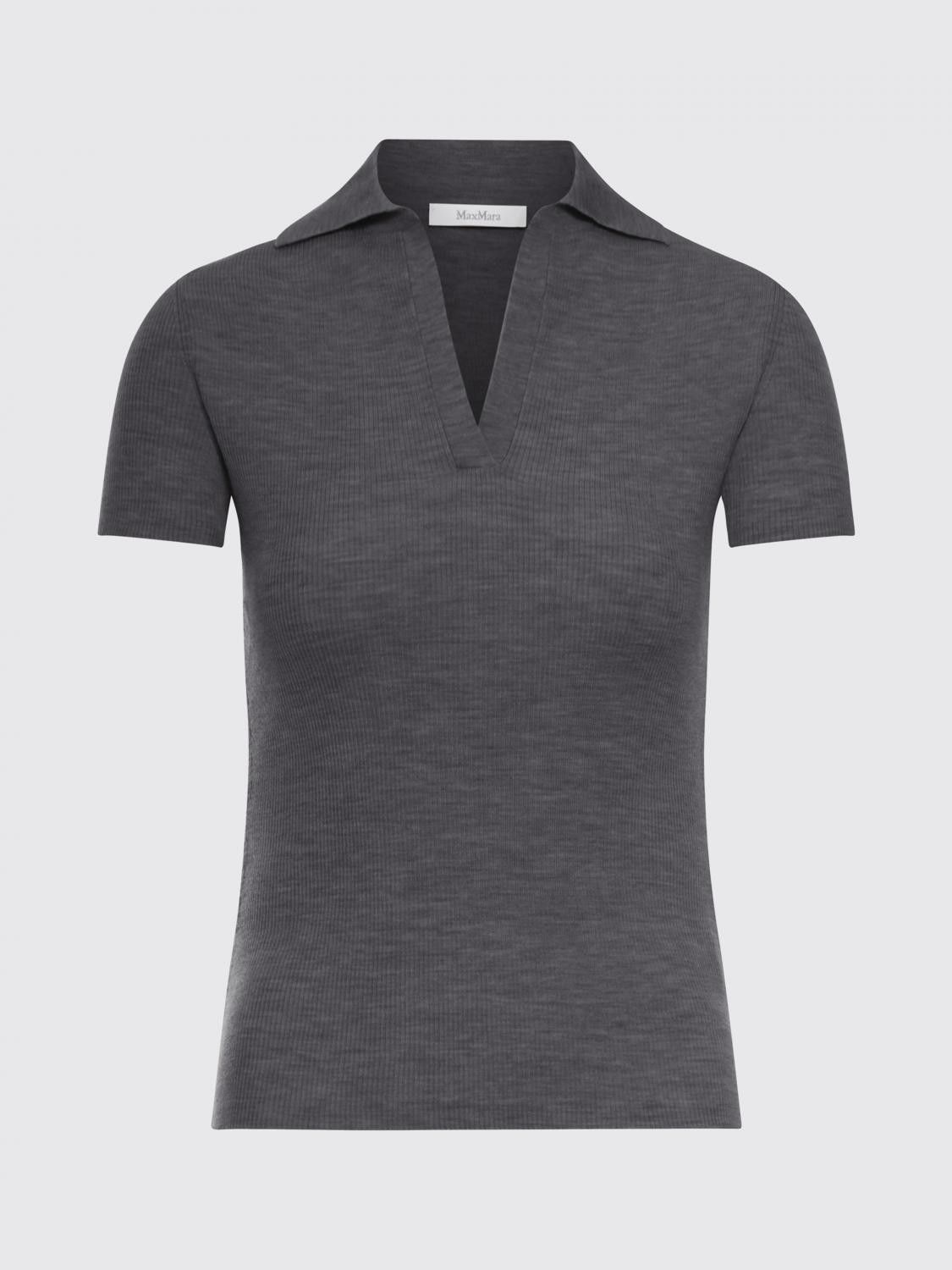 Max Mara Max Mara Polo Shirt Woman Grey Size S / US 4 / IT 40 - 2 Thumbnail