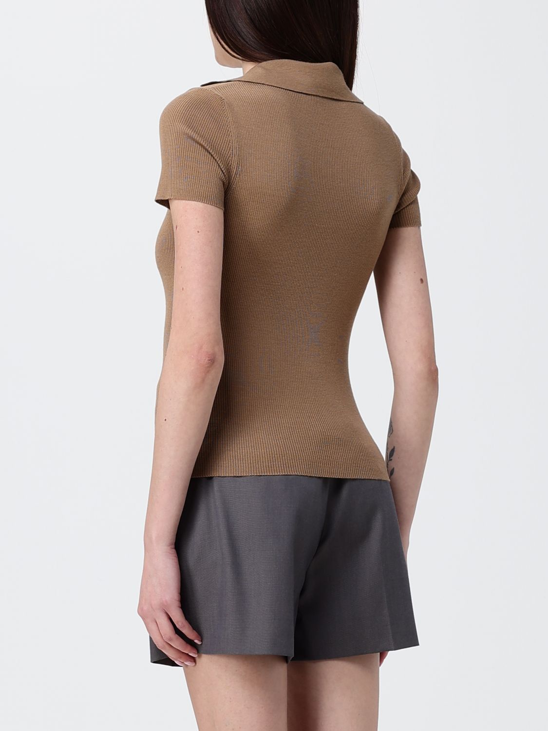 Max Mara Max Mara Polo Shirt Woman Sand Size L / US 10 / IT 46 - 3 Thumbnail