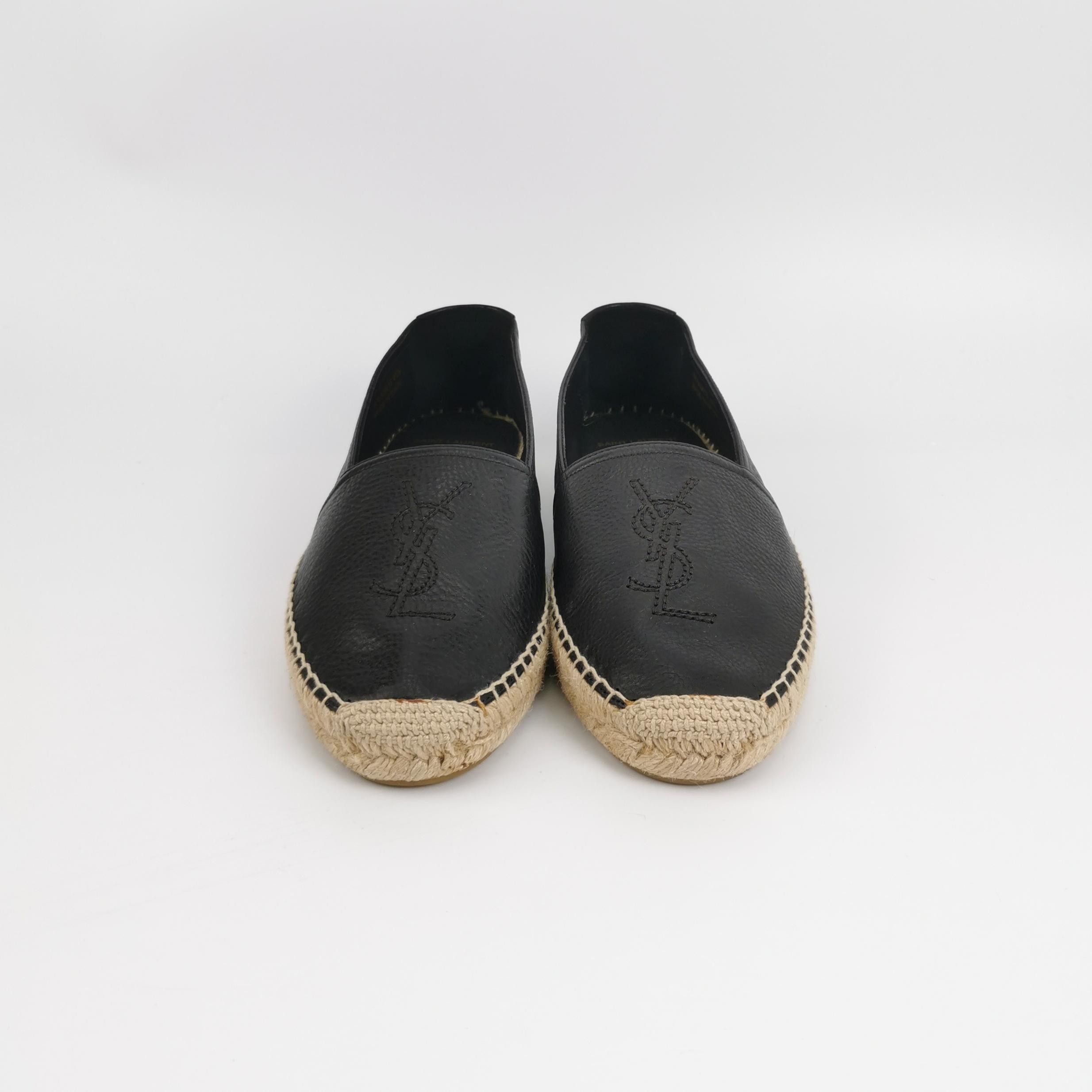 Saint Laurent Paris Saint Laurent Grained Leather Logo Espadrilles 41.5 Size US 8 / EU 41 - 4 Thumbnail