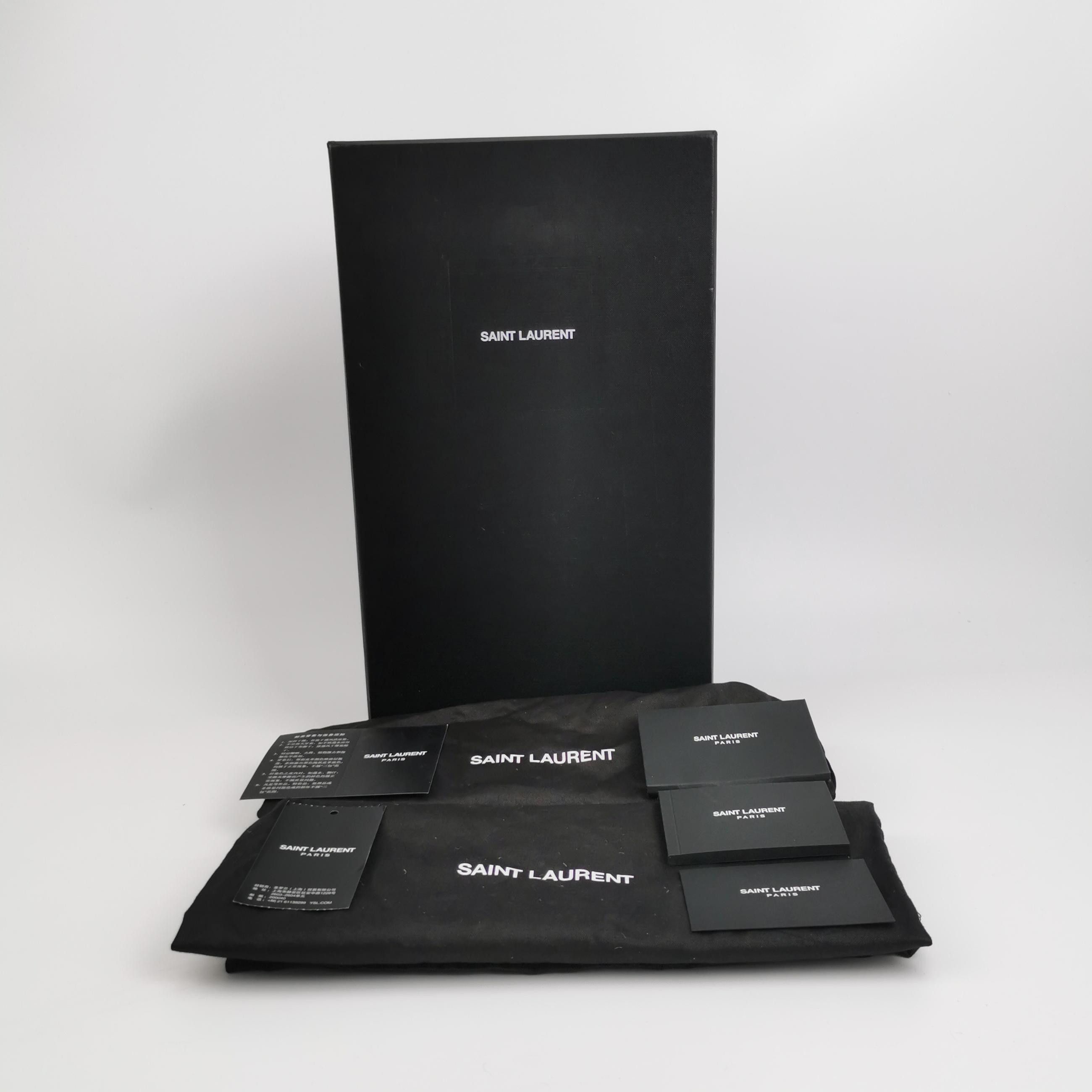 Saint Laurent Paris Saint Laurent Grained Leather Logo Espadrilles 41.5 Size US 8 / EU 41 - 7 Thumbnail