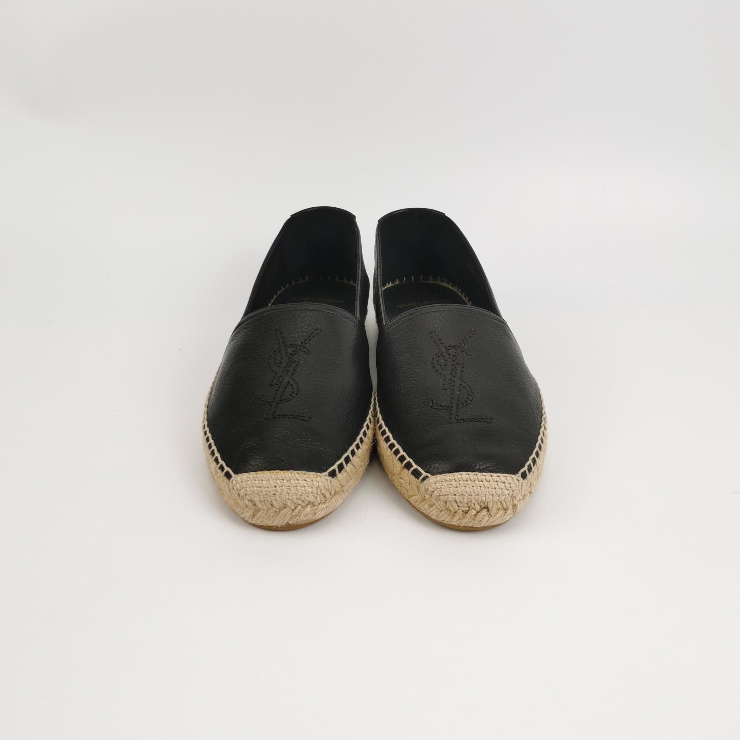 Saint Laurent Paris Saint Laurent Logo Leather Espadrilles 40.5 Size US 7 / EU 40 - 4 Thumbnail