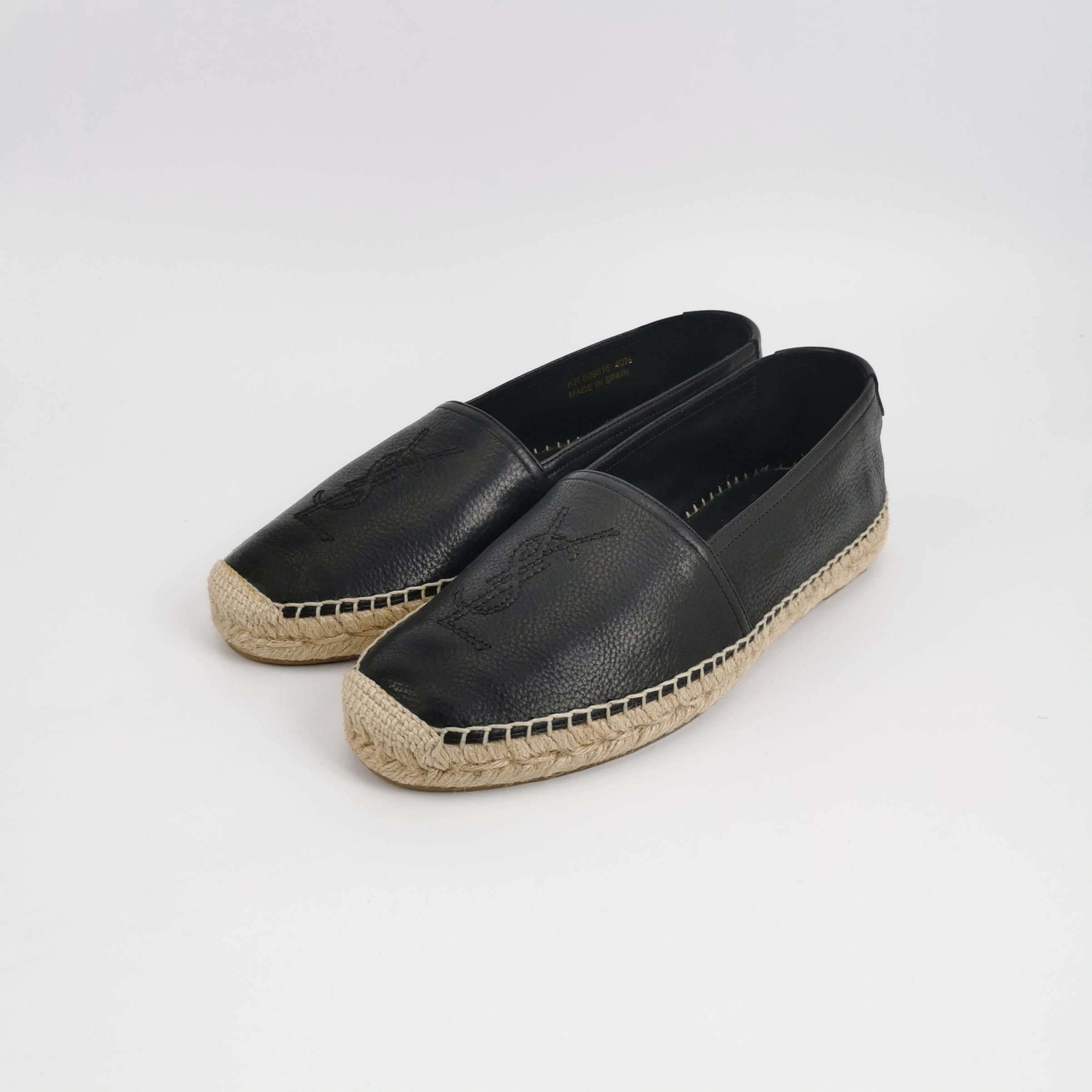 Saint Laurent Paris Saint Laurent Logo Leather Espadrilles 40.5 Size US 7 / EU 40 - 3 Thumbnail