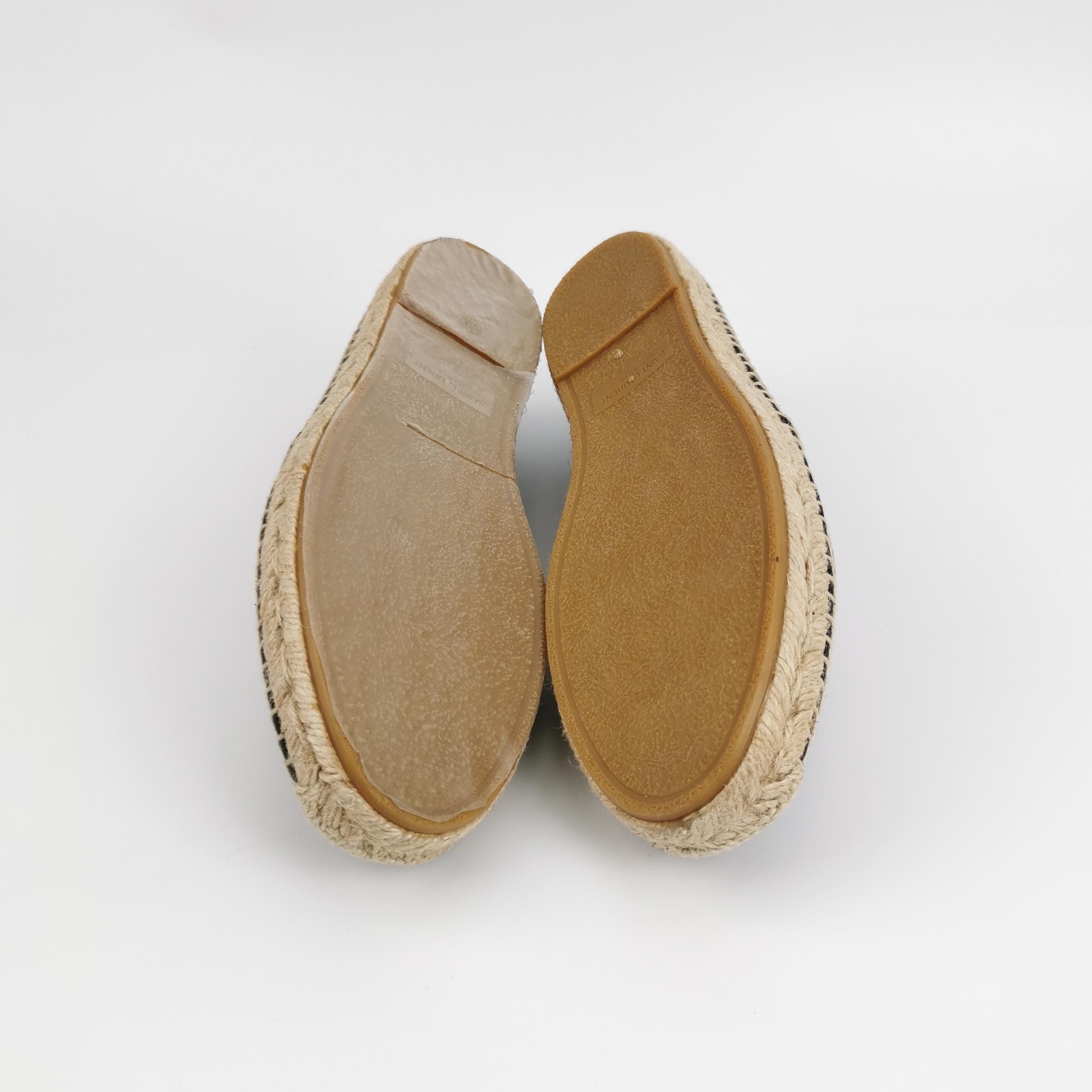 Saint Laurent Paris Saint Laurent Logo Leather Espadrilles 40.5 Size US 7 / EU 40 - 6 Thumbnail