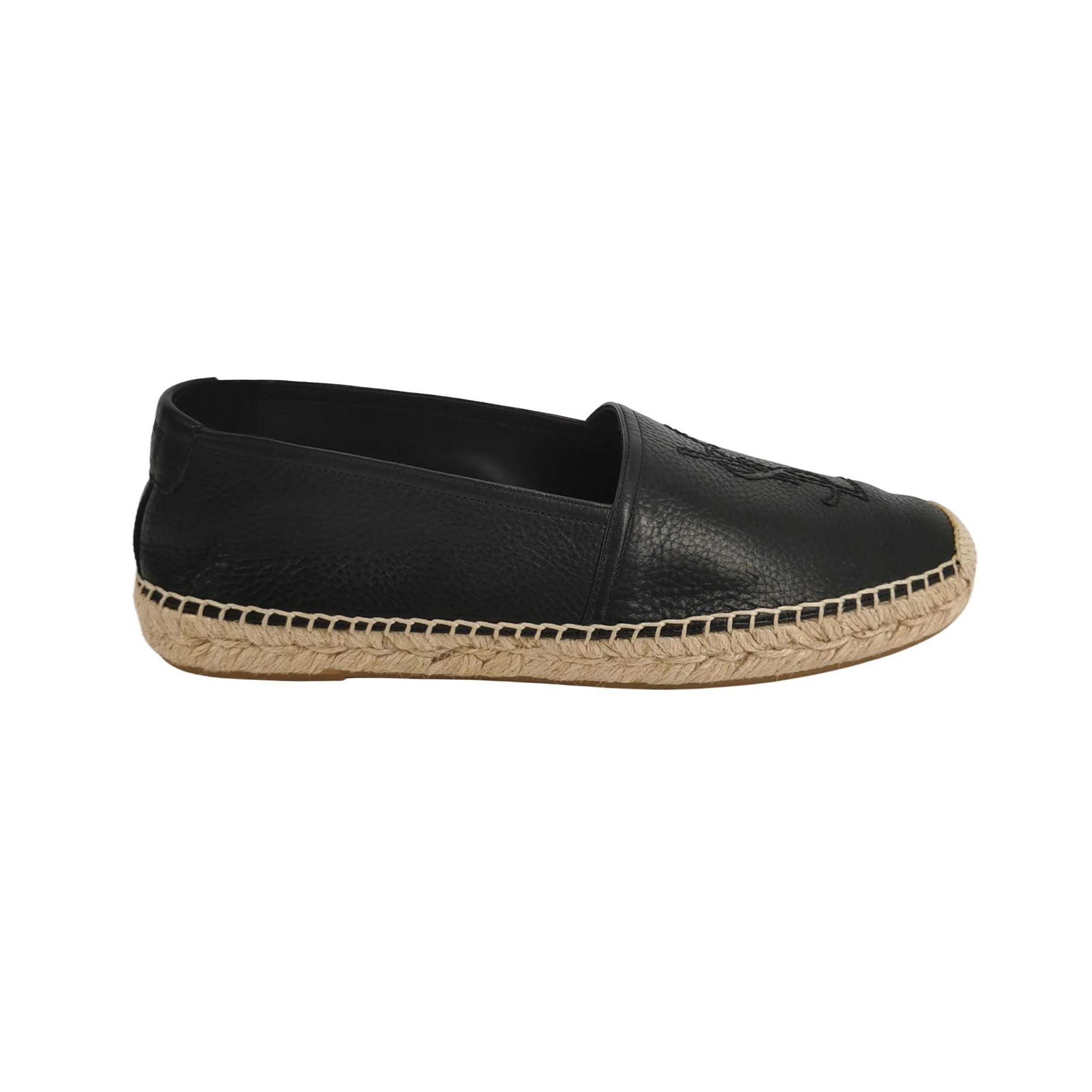 Saint Laurent Paris Saint Laurent Logo Leather Espadrilles 40.5 Size US 7 / EU 40 - 2 Thumbnail