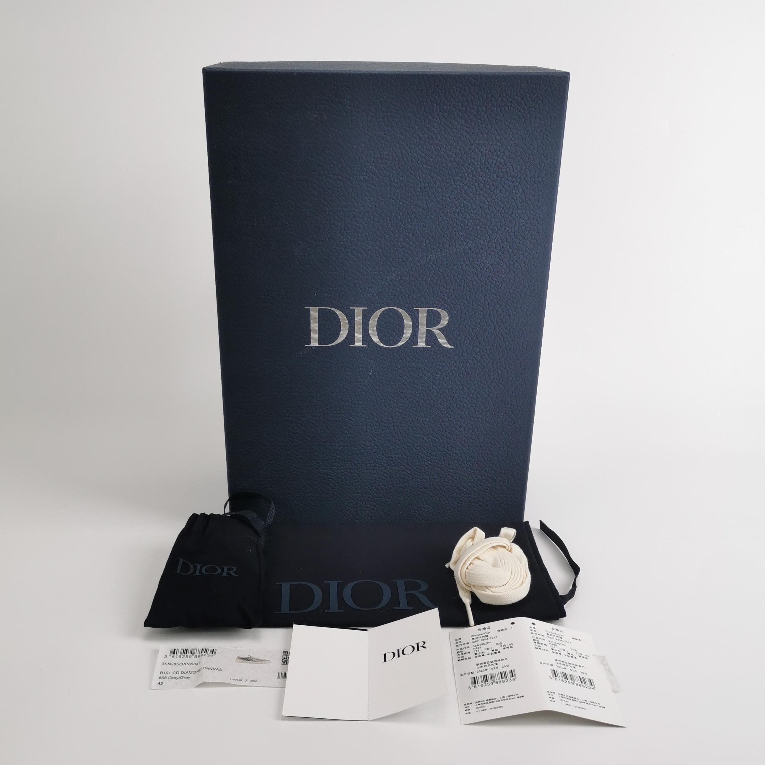 Dior Dior B101 Gray Suede Low-Top Sneakers 43 Size US 10 / EU 43 - 7 Thumbnail