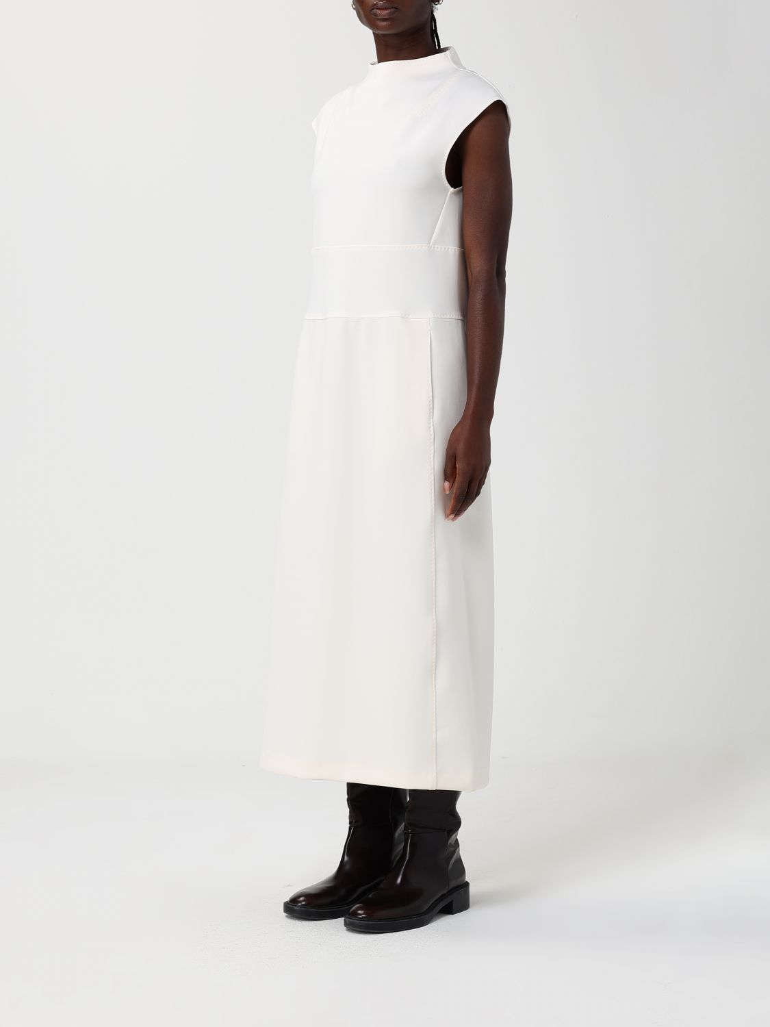 Max Mara Max Mara Dress Woman Ivory Size L / US 10 / IT 46 - 3 Thumbnail