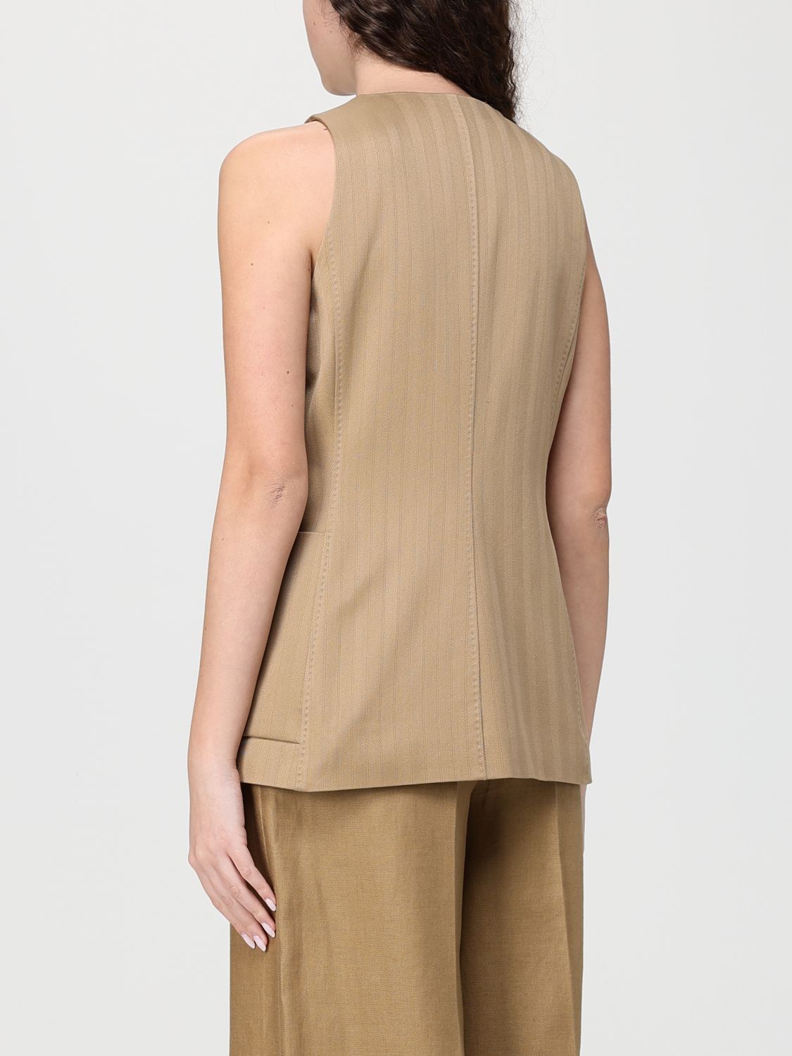 Max Mara Max Mara Waistcoat Woman Beige Size XS / US 0-2 / IT 36-38 - 3 Thumbnail