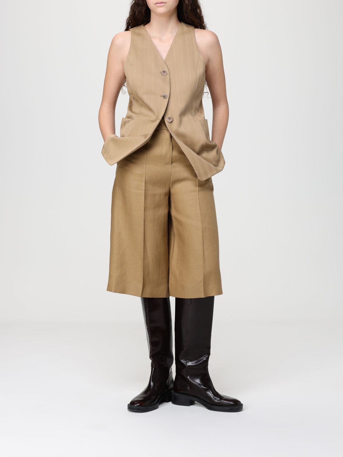 Max Mara Max Mara Waistcoat Woman Beige Size M / US 6-8 / IT 42-44 - 2 Thumbnail