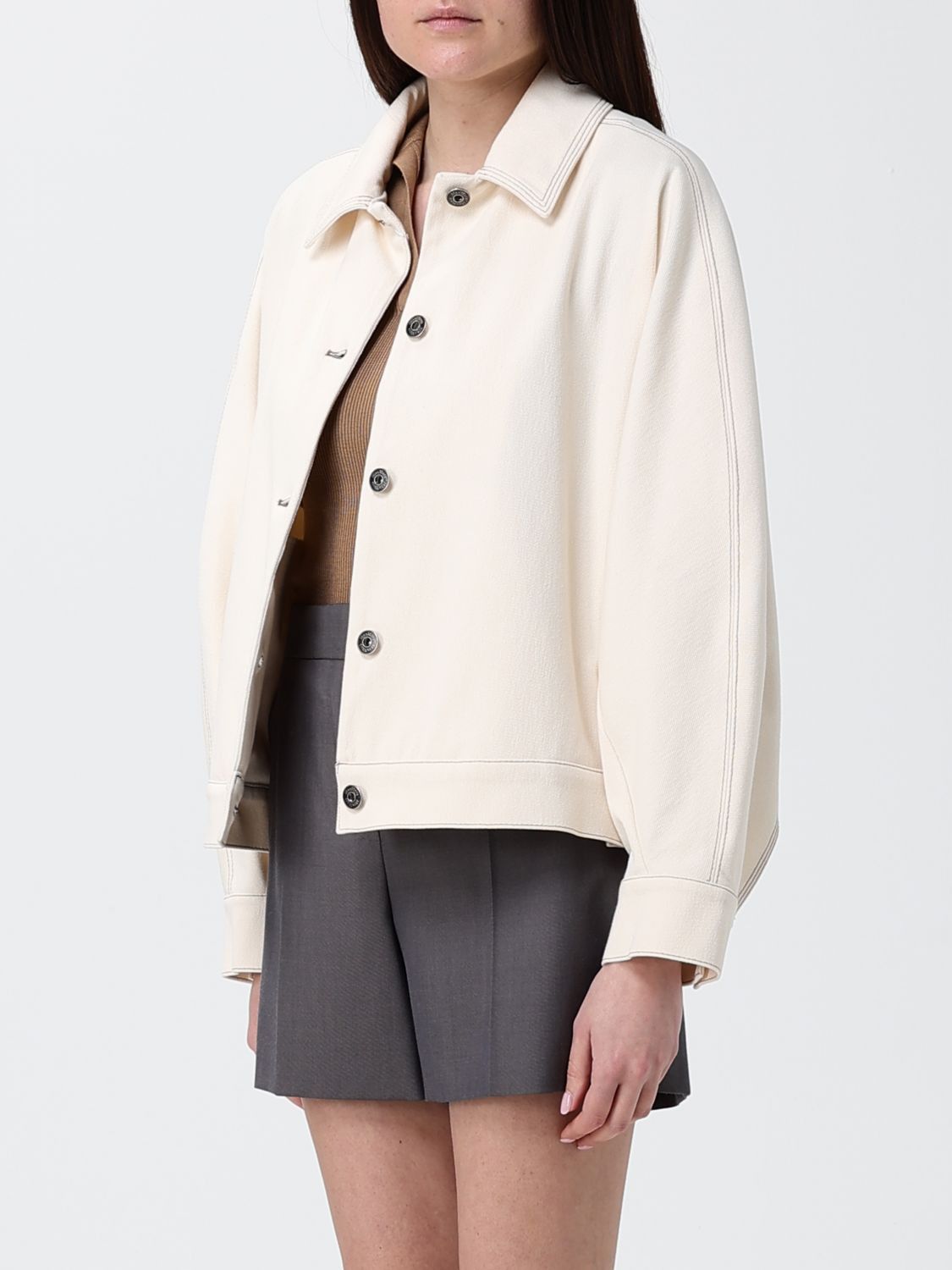Max Mara Max Mara Jacket Woman Ivory Size L / US 10 / IT 46 - 4 Thumbnail