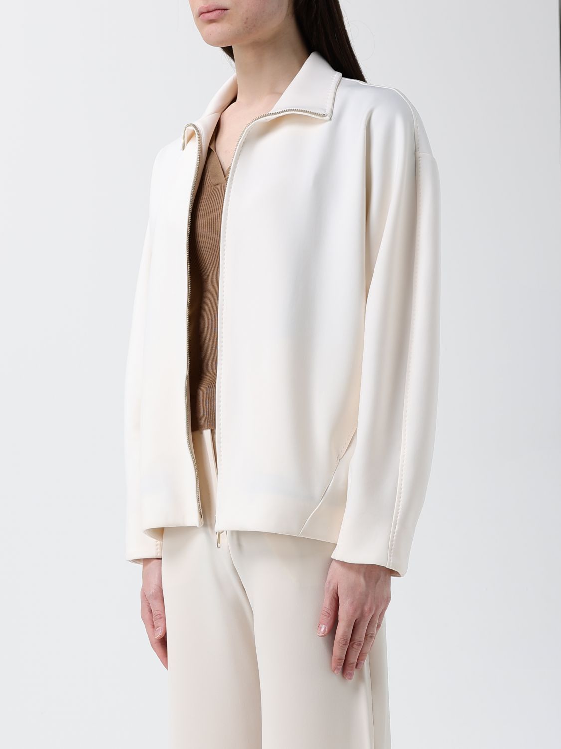 Max Mara Max Mara Jacket Woman Ivory Size L / US 10 / IT 46 - 4 Thumbnail