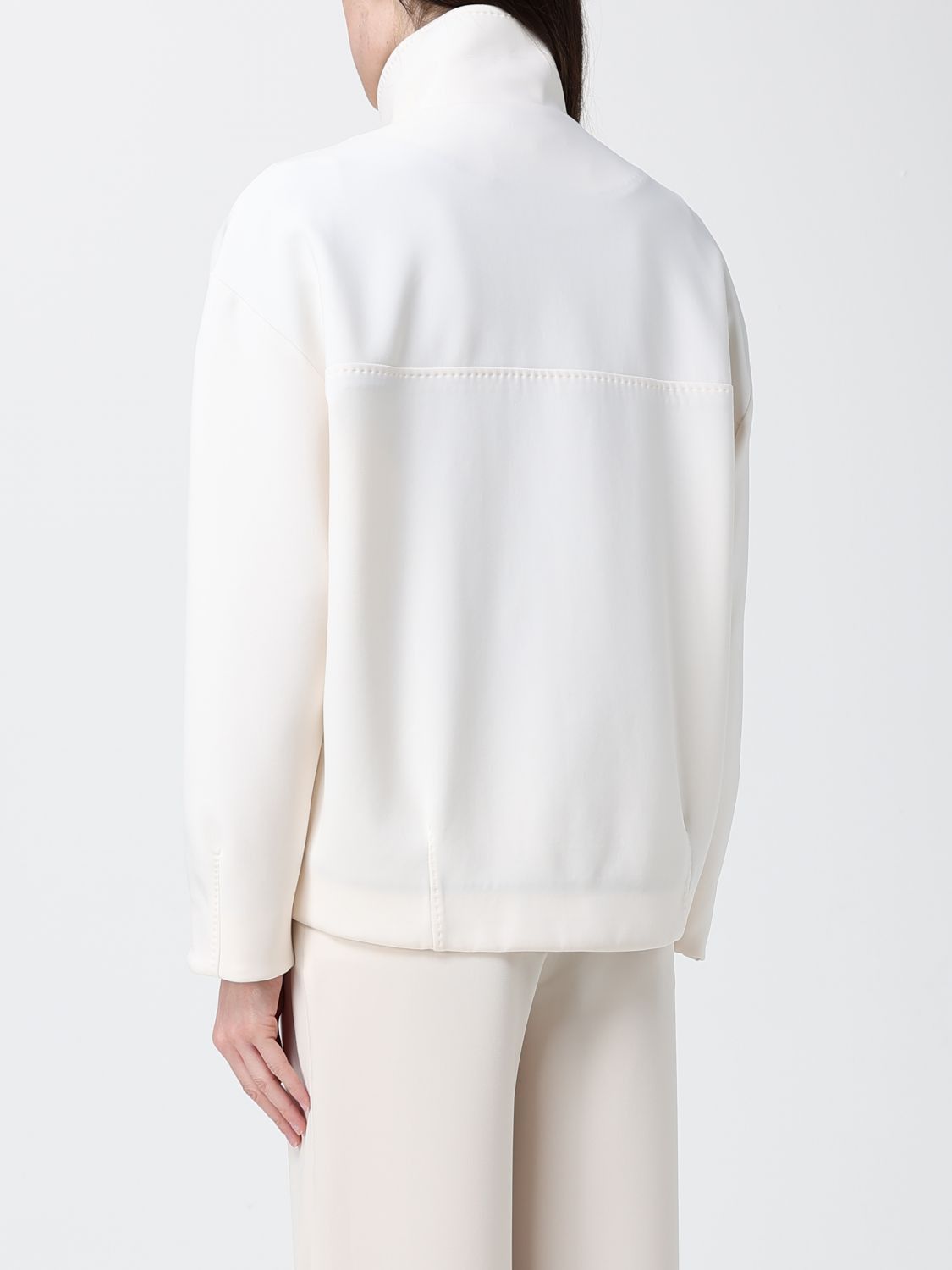 Max Mara Max Mara Jacket Woman Ivory Size L / US 10 / IT 46 - 3 Thumbnail