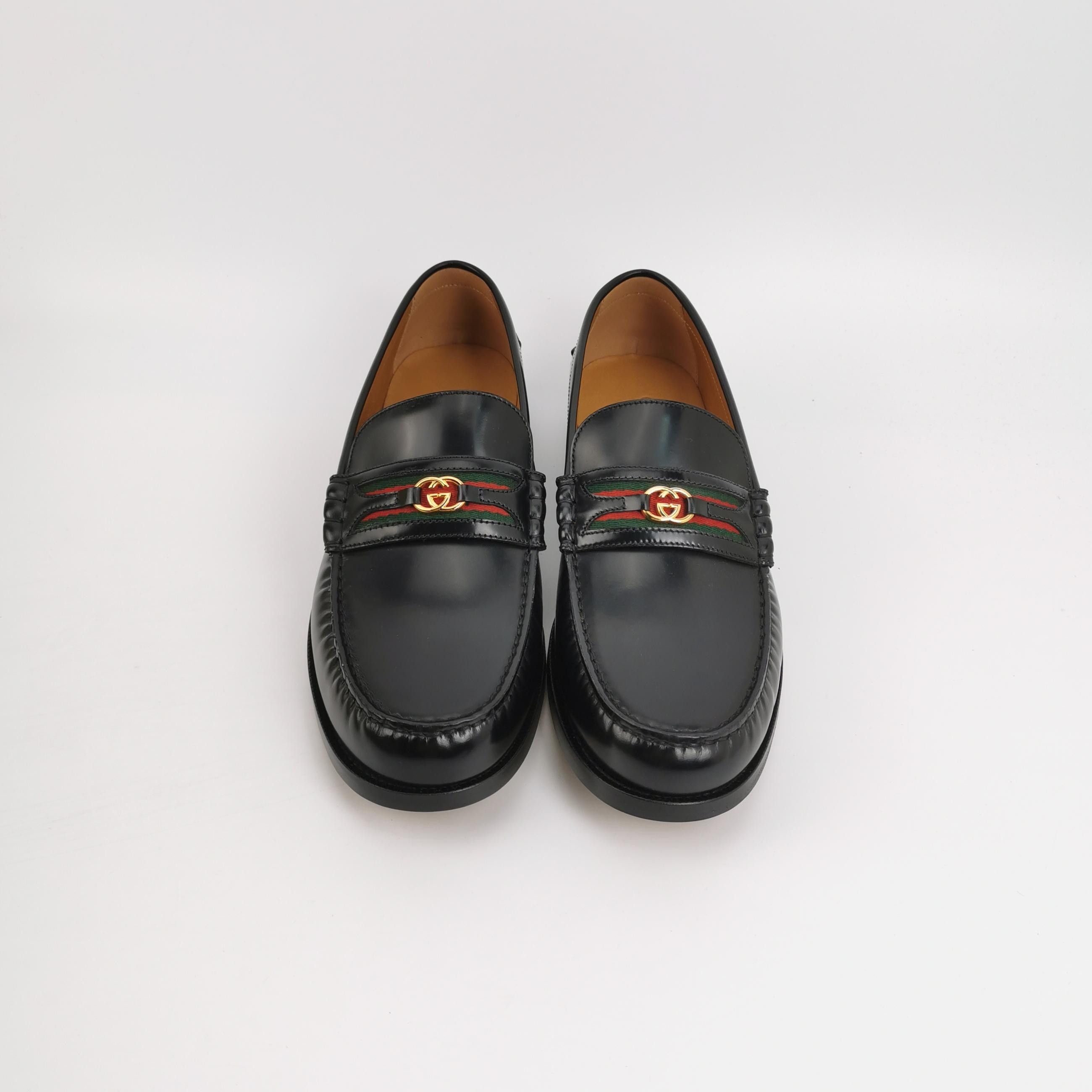 Gucci Gucci Interlocking G Web Leather Loafers Size 11.5 Size US 12 / EU 45 - 4 Thumbnail