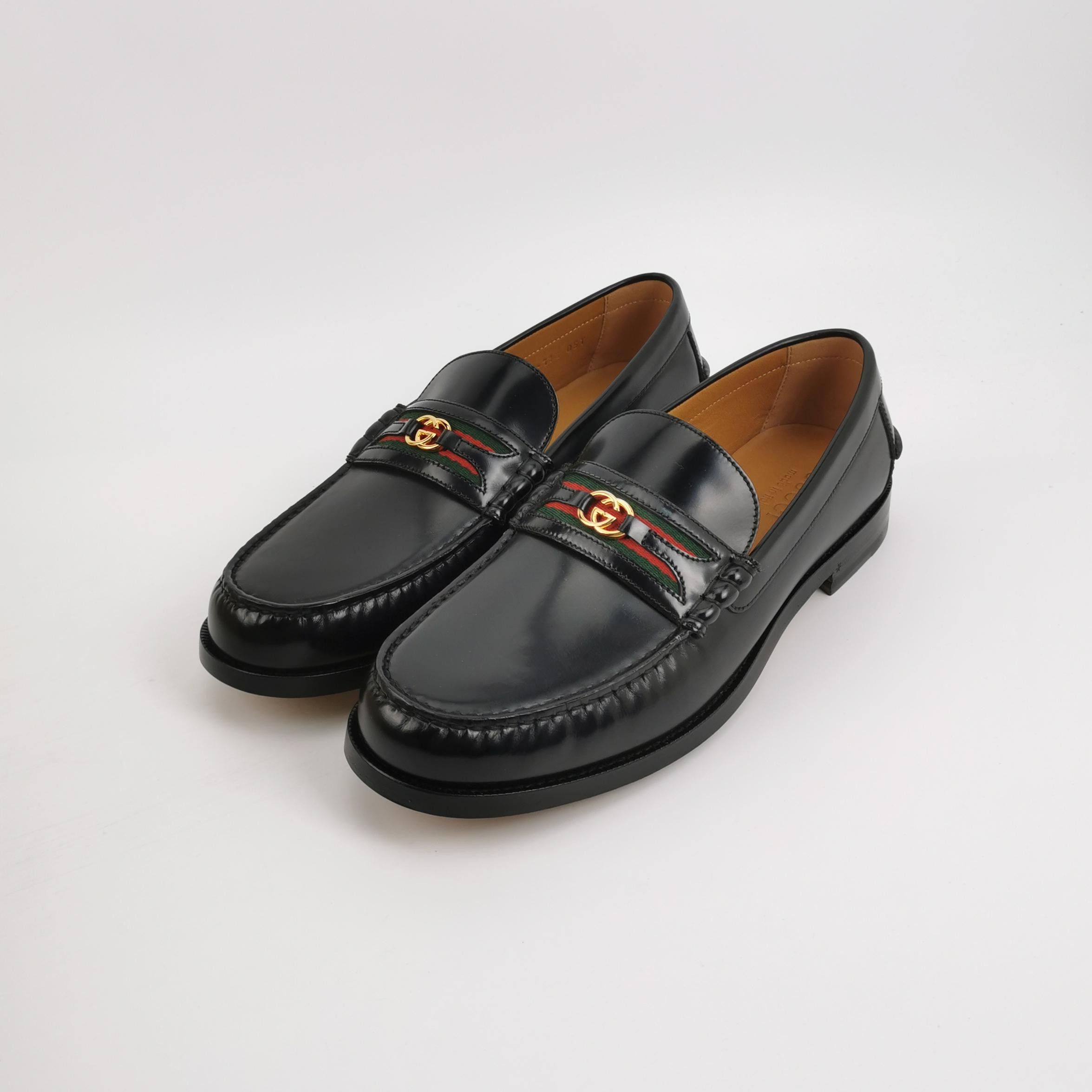 Gucci Gucci Interlocking G Web Leather Loafers Size 11.5 Size US 12 / EU 45 - 3 Thumbnail