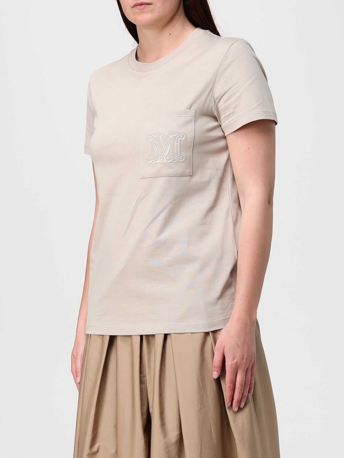 Max Mara Max Mara T-Shirt Woman Grey Size XL / US 12-14 / IT 48-50 - 4 Thumbnail
