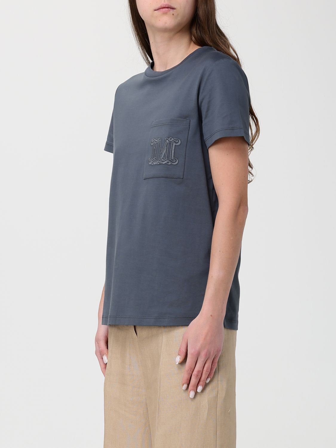 Max Mara Max Mara T-Shirt Woman Grey 1 Size L / US 10 / IT 46 - 3 Thumbnail