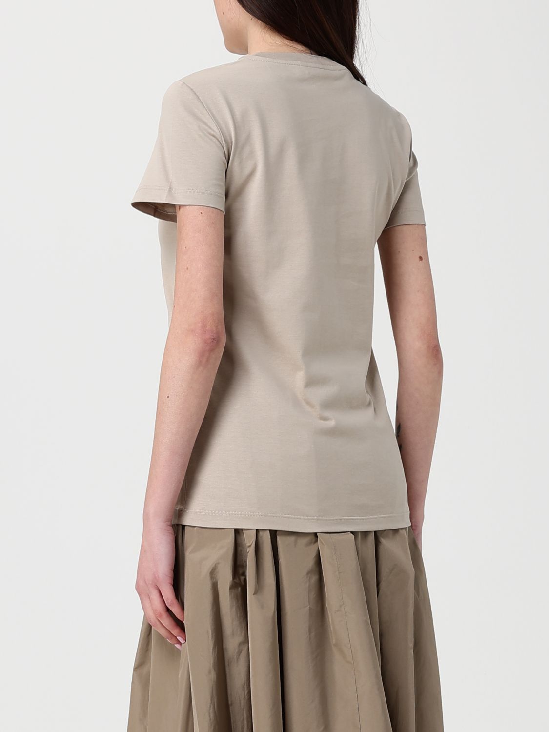 Max Mara Max Mara T-Shirt Woman Beige Size L / US 10 / IT 46 - 3 Thumbnail