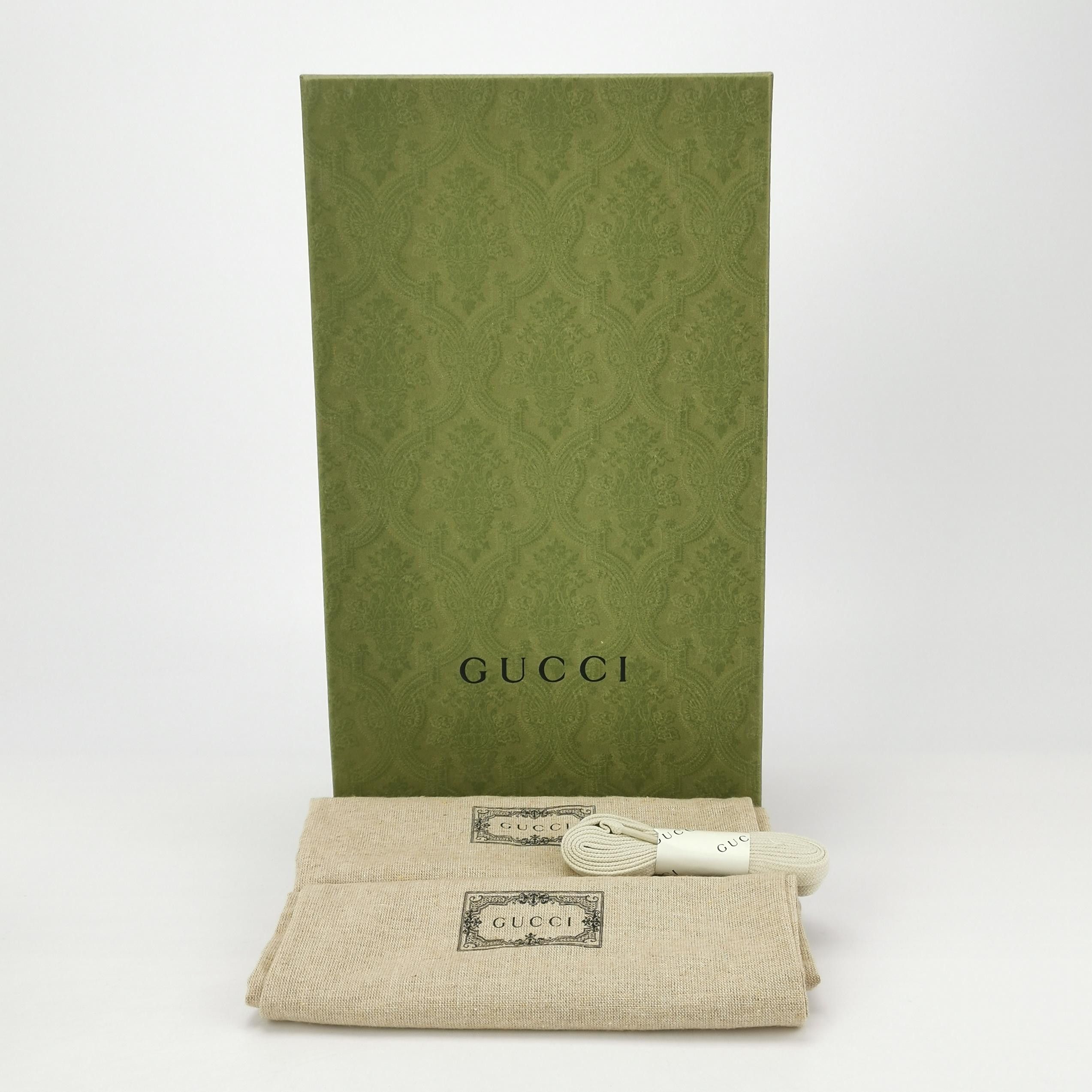 Gucci Gucci Ace Embossed Monogram Leather Sneakers 39.5 Size US 6 / EU 39 - 7 Thumbnail